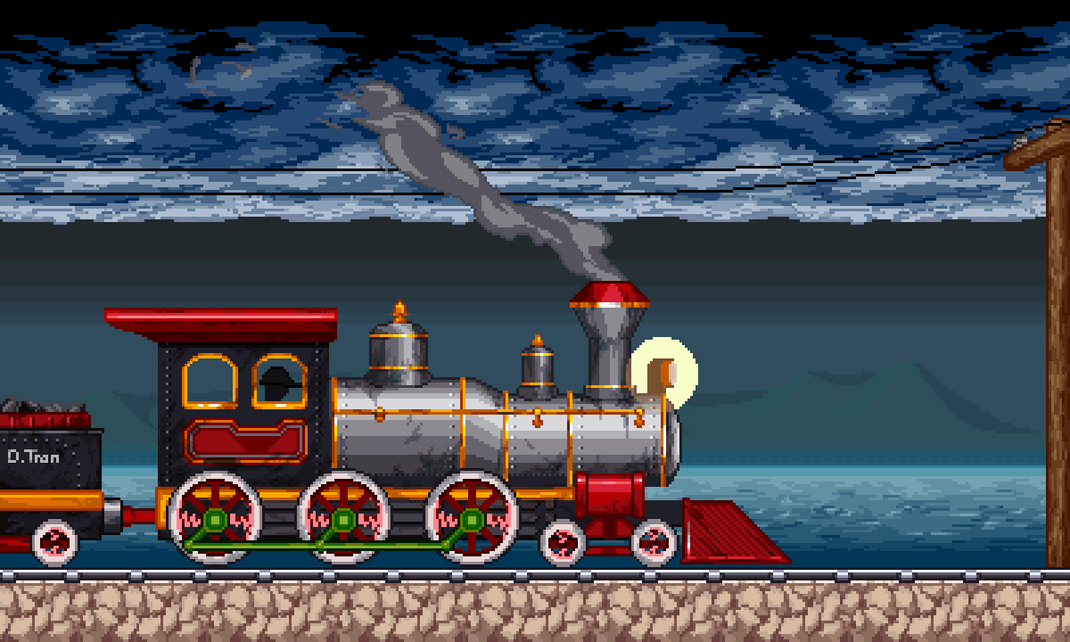 ArtStation - [Pixel Art] Railway to The Dark Land