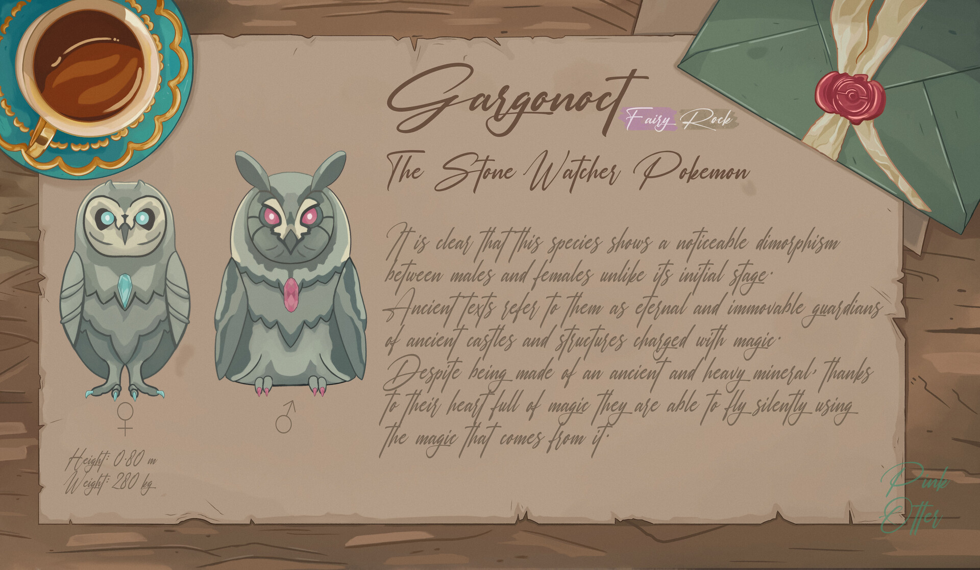 ArtStation - Gargonoct, The Stone Watcher Pokemon