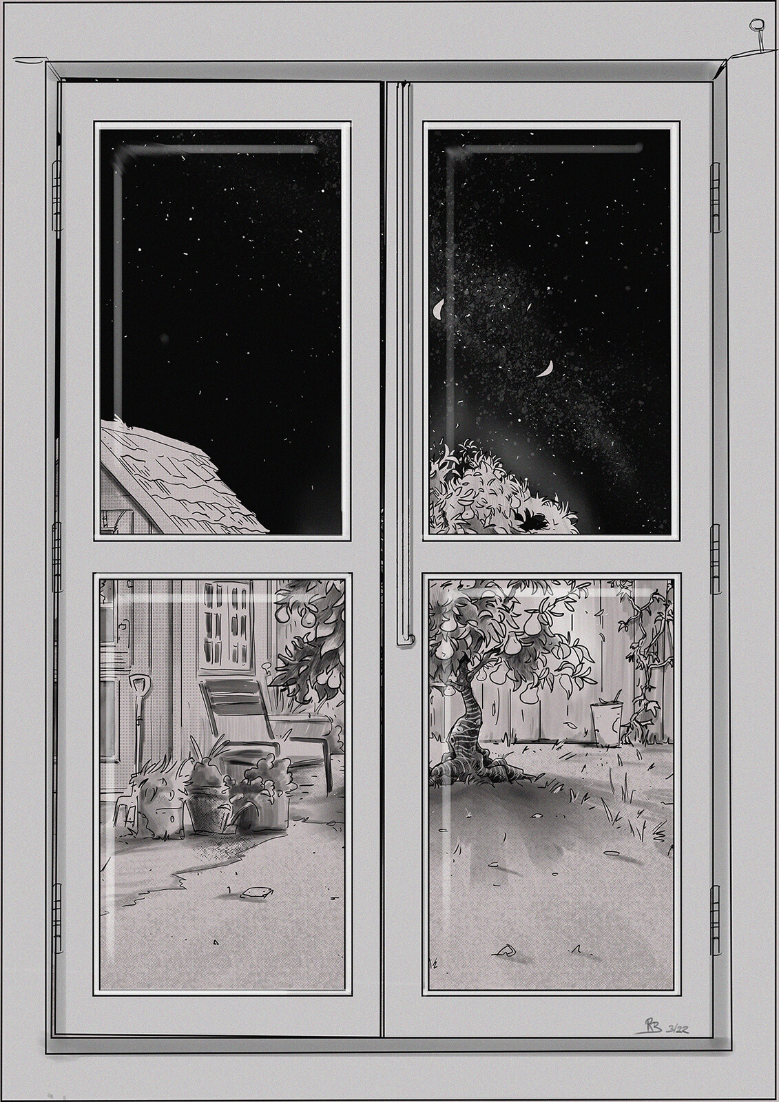 Les pieds sur terre.
Illustration pour la nouvelle "Les pieds sur terre." de Xavier Lhomme publiée dans le recueil "Fonds de terroir" édité par l'association IMAJN'ERE.
https://imajnere.fr/
Site de l’auteur :
https://xavierlhomme.blogspot.com/