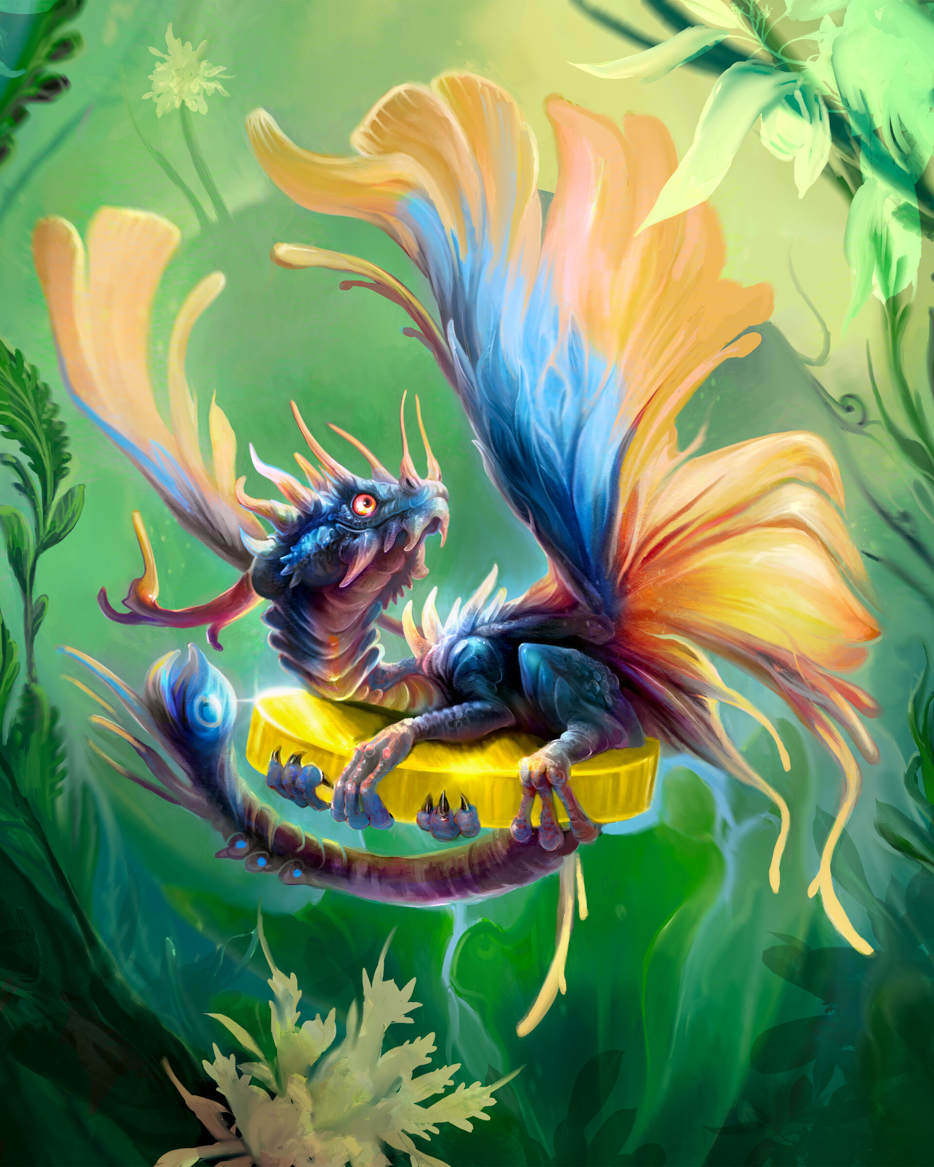 ArtStation Faerie dragon and their hoard