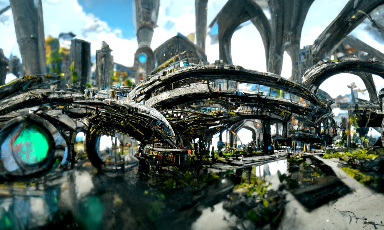 ArtStation - City Serenity - Abandoned Solarpunk City