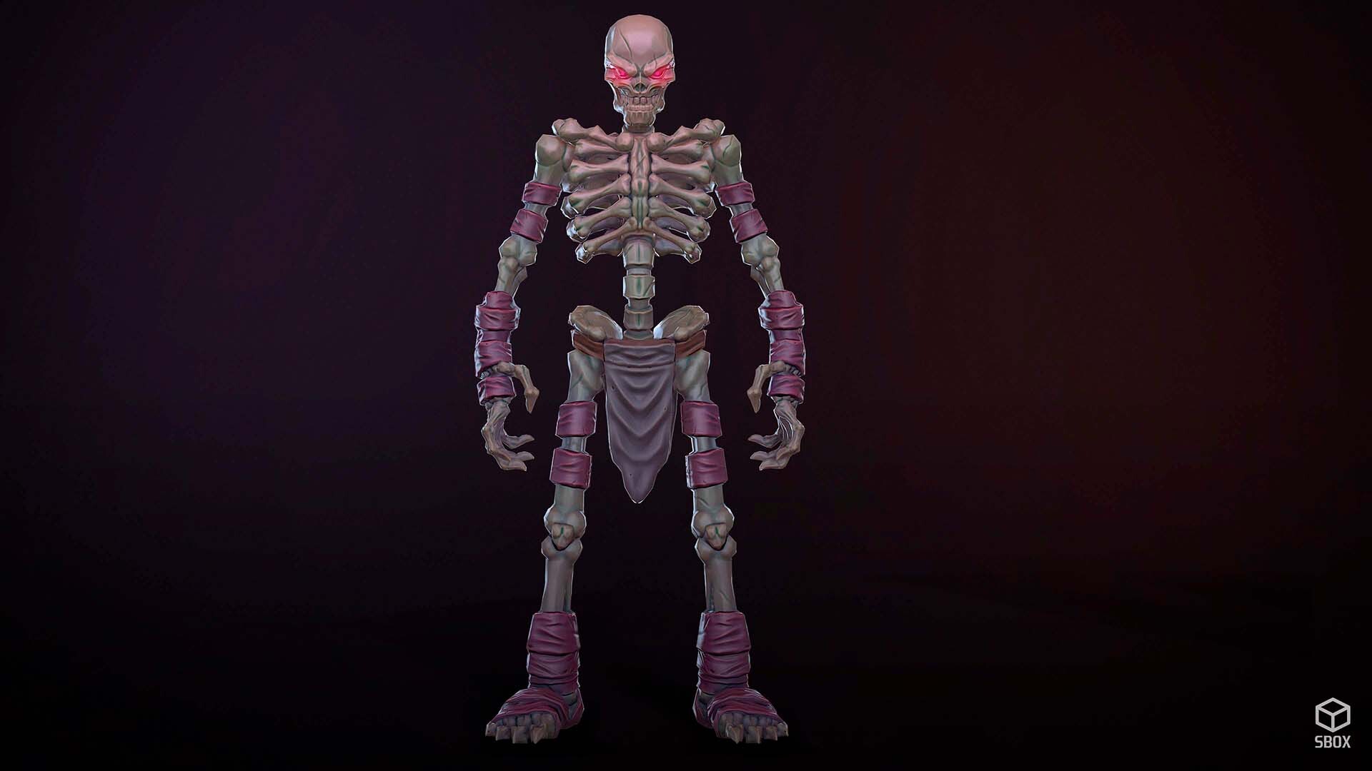 Artstation Skeleton Game Rady Model