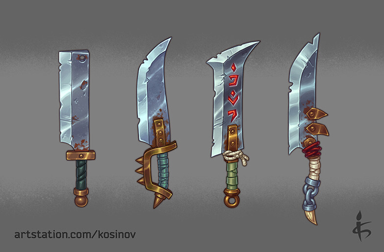 ArtStation - Orc weapons concept