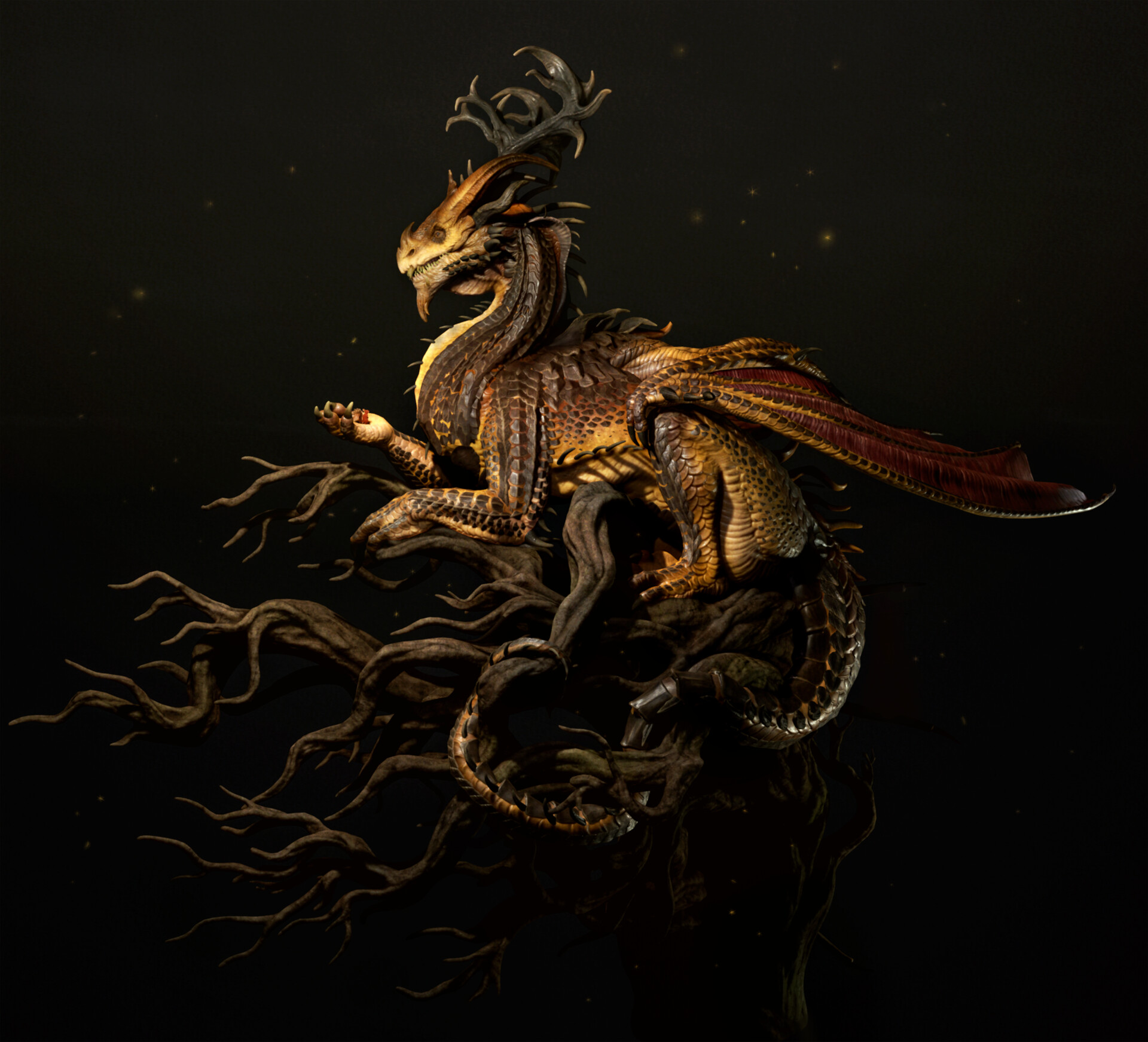 ArtStation - Nidhoggr and Ratatoskr