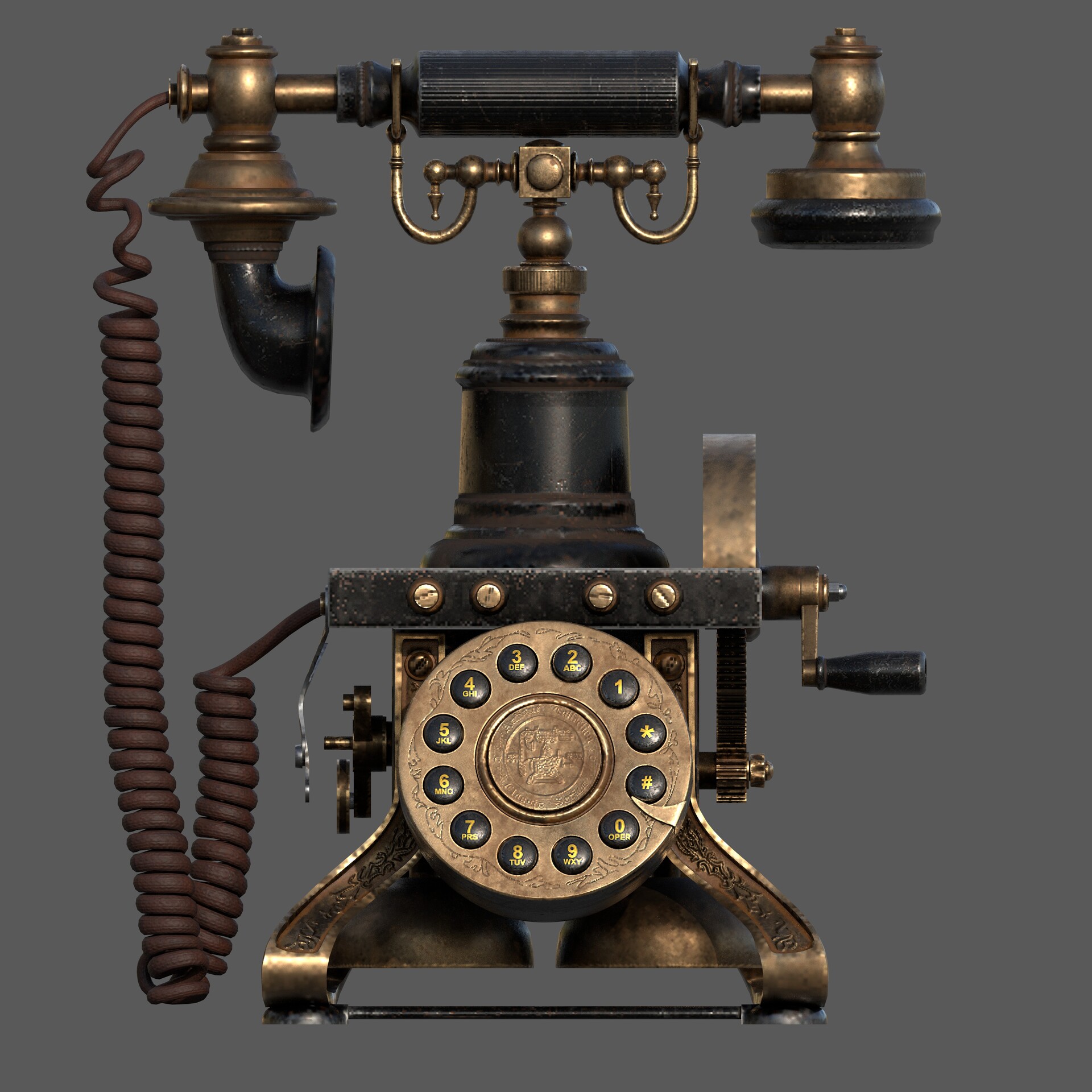 ArtStation Vintage Telephone Texturing