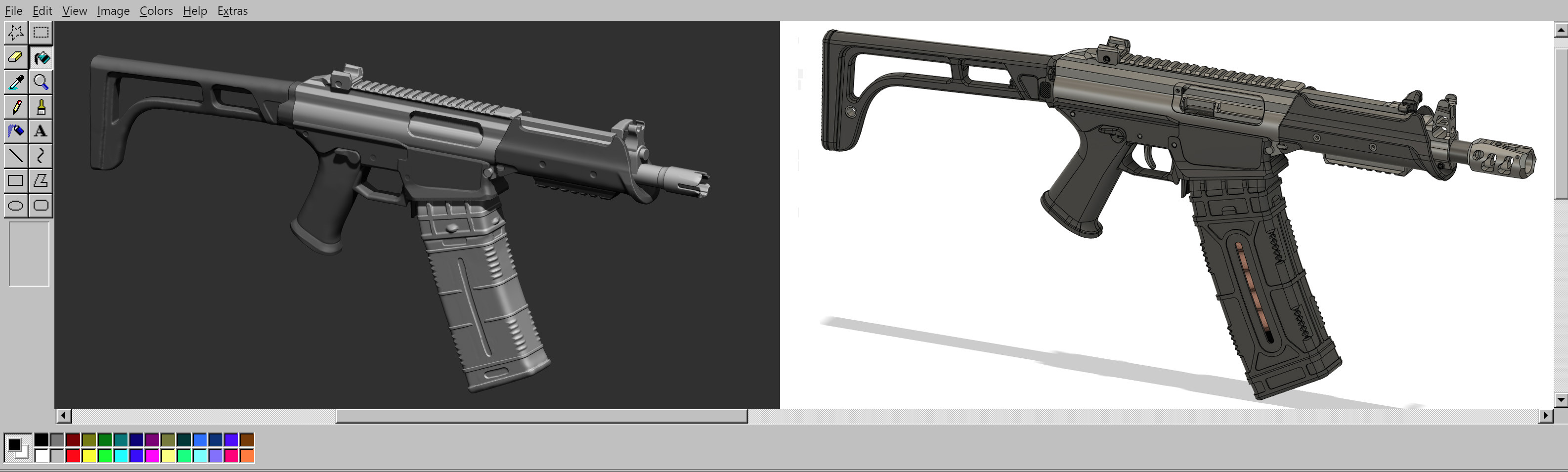 Zbrush sketch and Fusion model