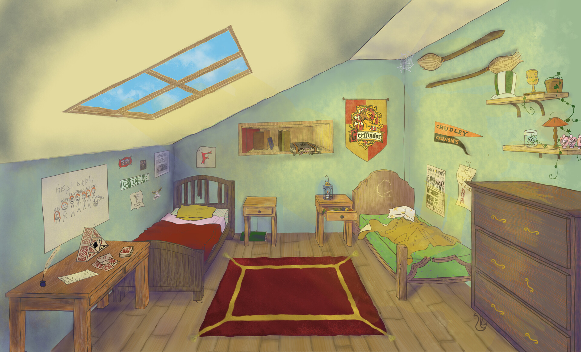 ArtStation Fred and weasleys' room