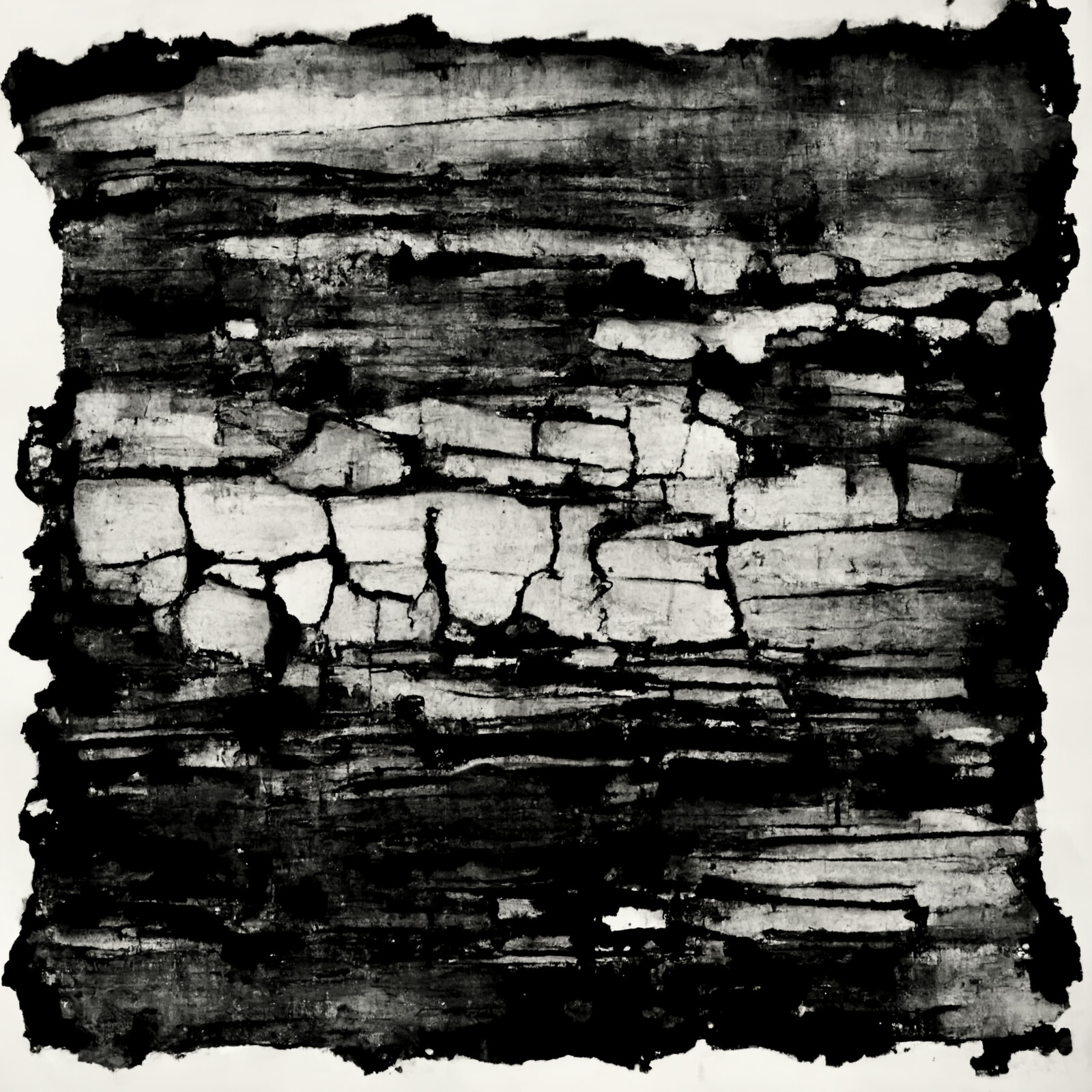 Grunge map creation test - raw outputs. Editing would be required to make tileable. (Prompt: "old grungey worn surface, black and white" )