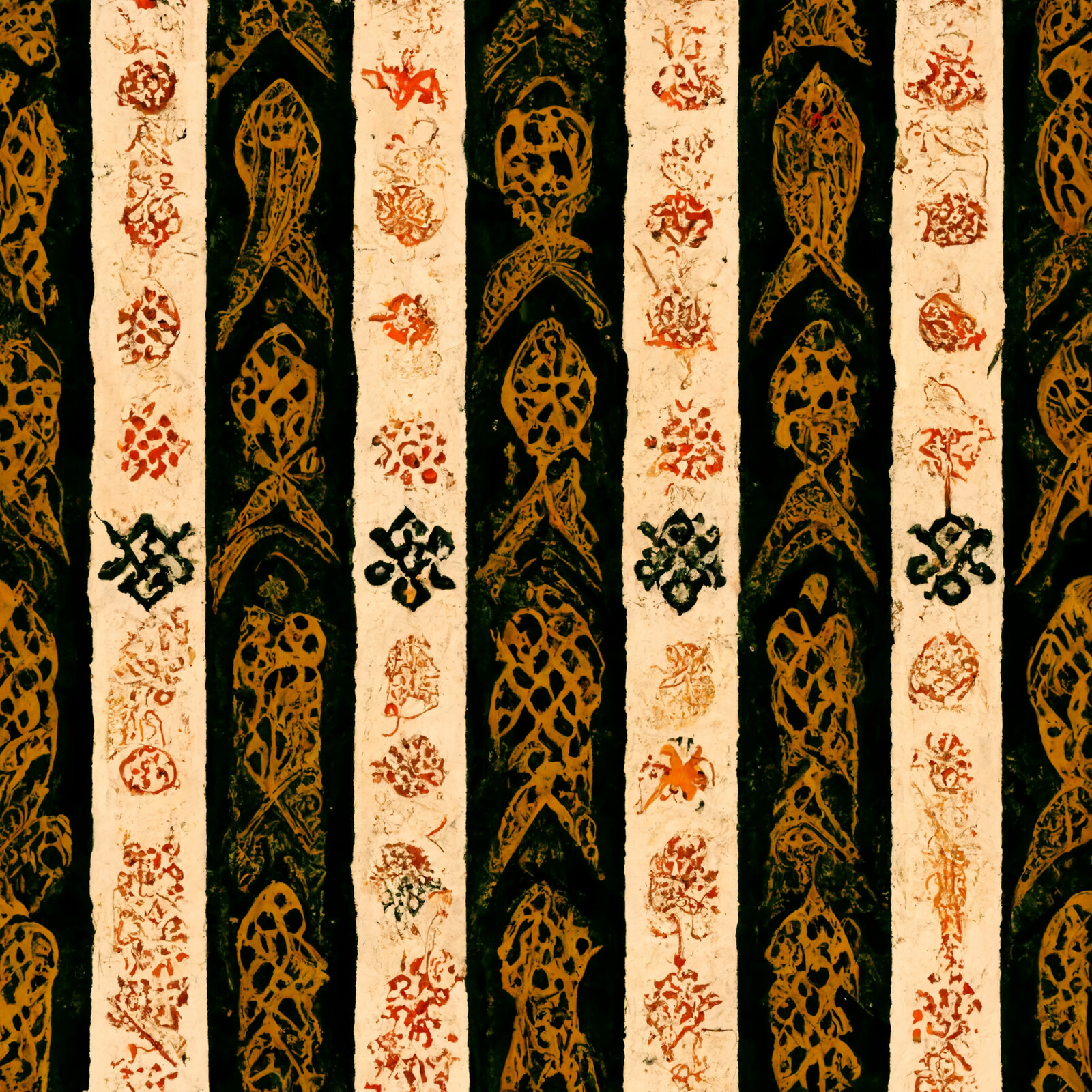 Quick Pattern generation for easy usage in materials. (Prompt: "medieval traditional pattern" )