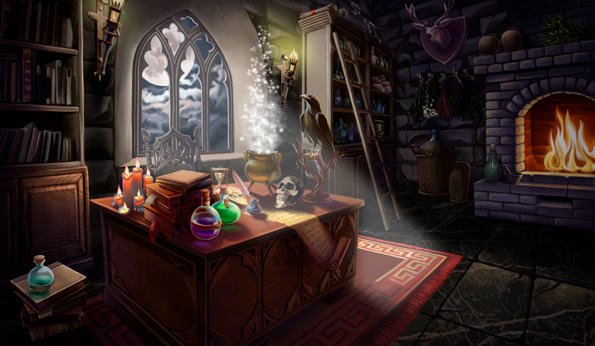 ArtStation Environment (alchemist's room)