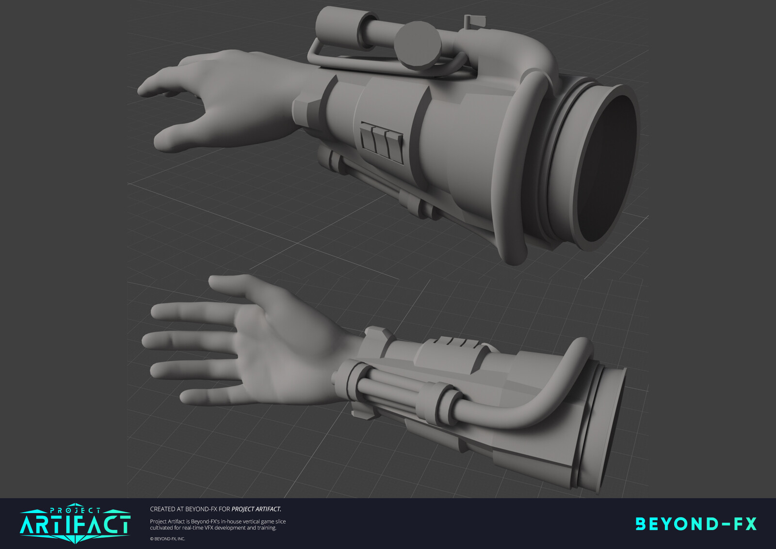 Early 3d blockout of the concept with some new additions requested by the team.