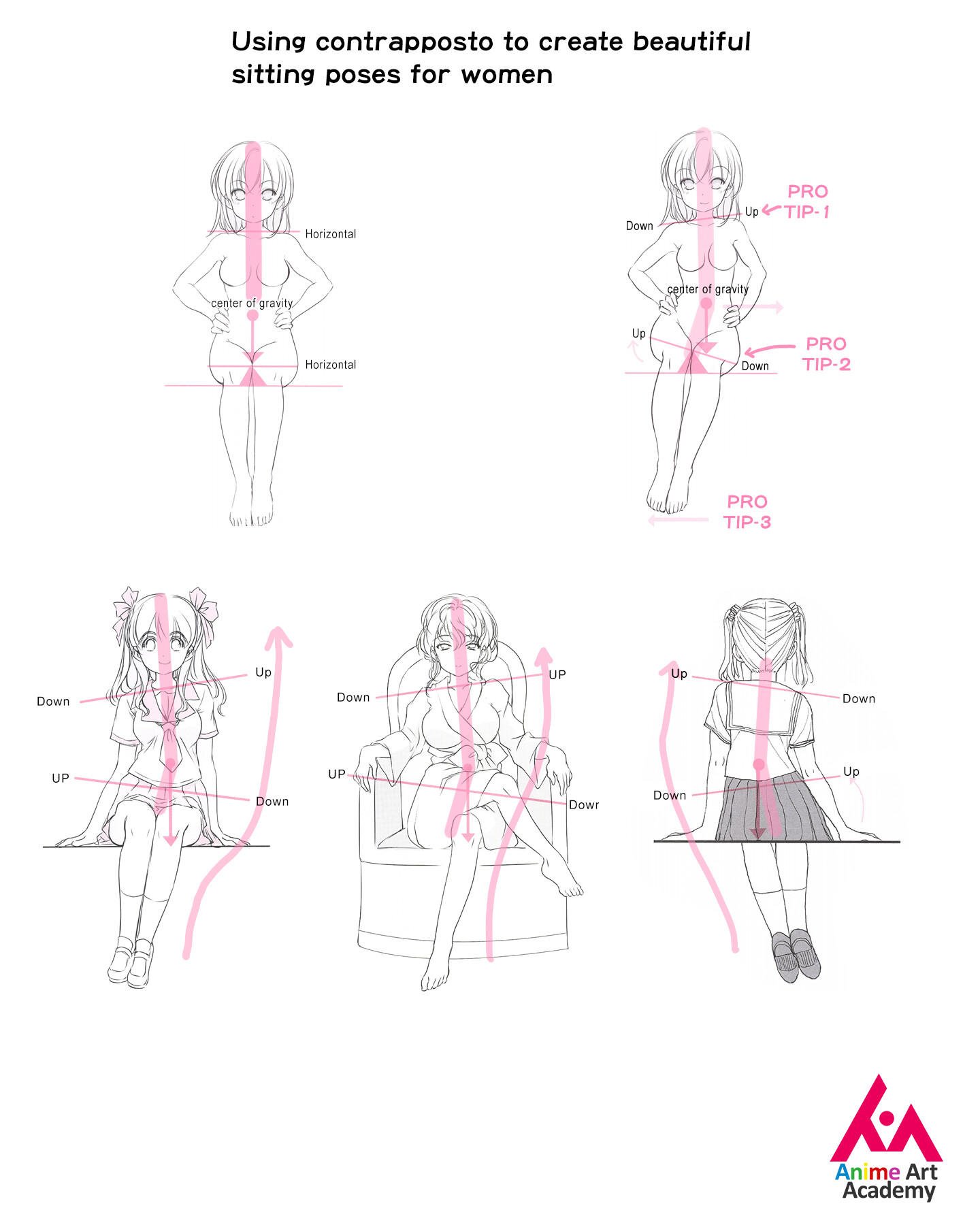 Anime girl poses - 70 Images to sketch
