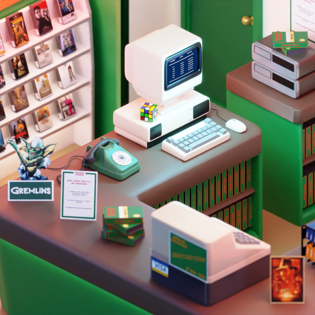 ArtStation Stranger Things Season 4 Family Video Store