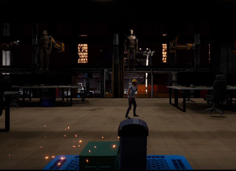This project was inspired by Unravel, it was created by a team of 3, myself included. It´s a side scrolling puzzle platformer. I had two areas to create, the office where the player starts in, and the storage room where the game ends.