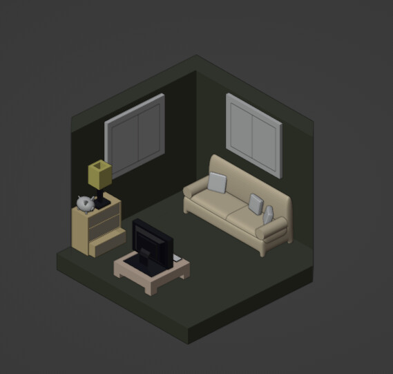 ArtStation living Room Create in Blender