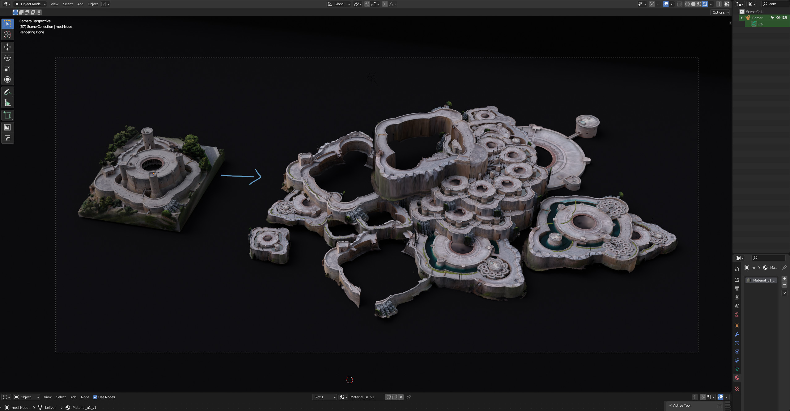 a lot of the stuff was made out of single asset https://sketchfab.com/3d-models/bellver-castle-70ef075a31ef44ac97bc1459baee7a18