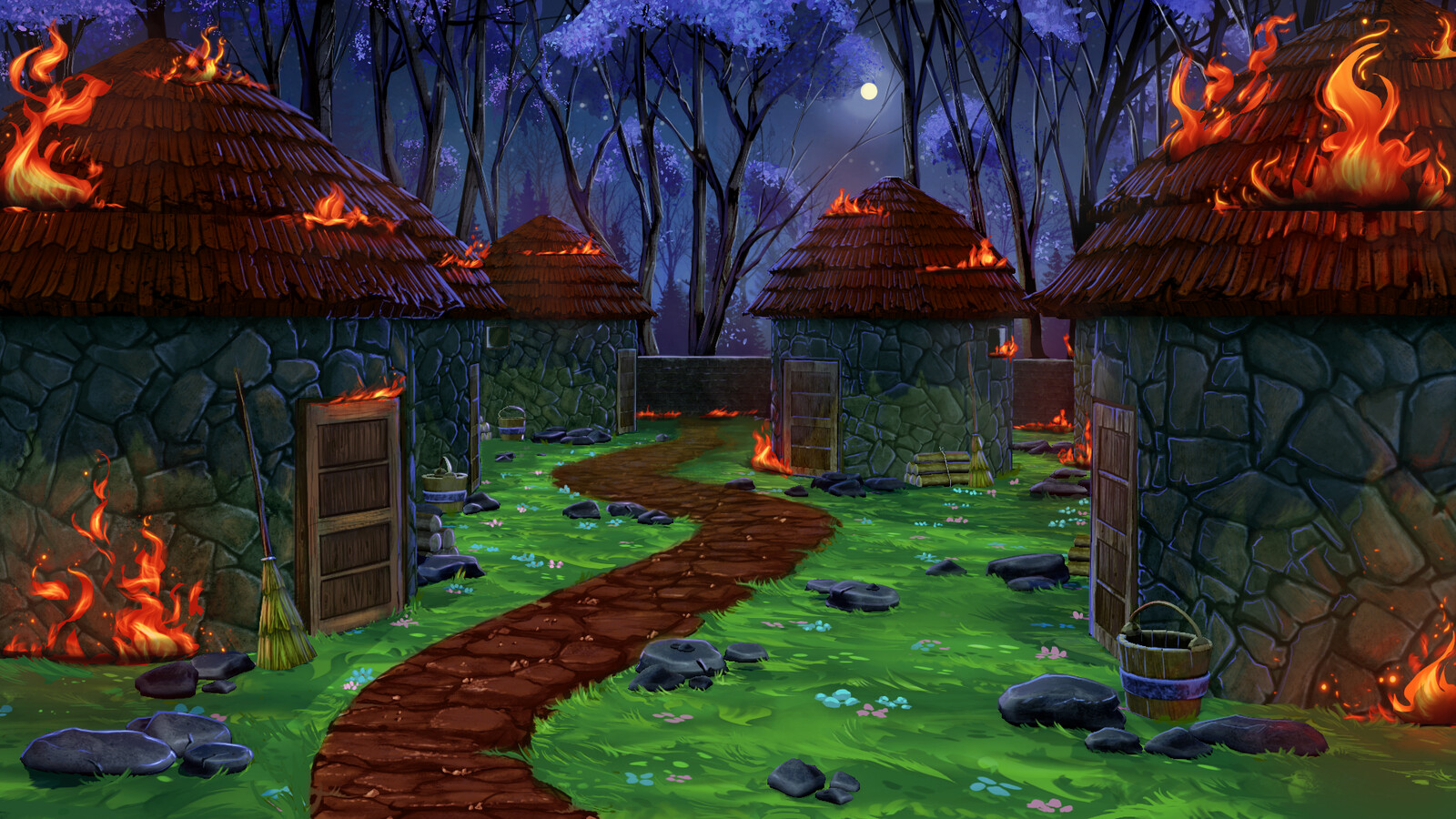 Burning Orc Village