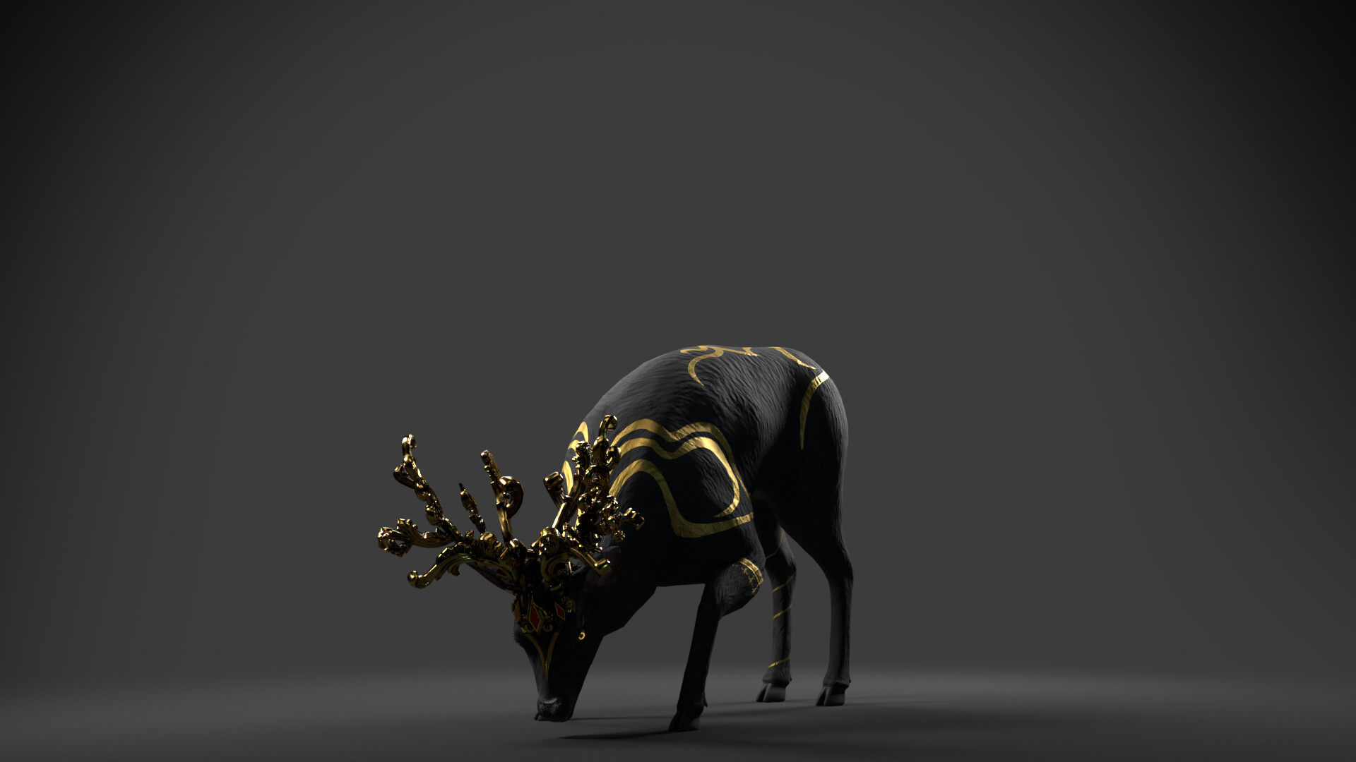 ArtStation - Fantasy Golden Deer