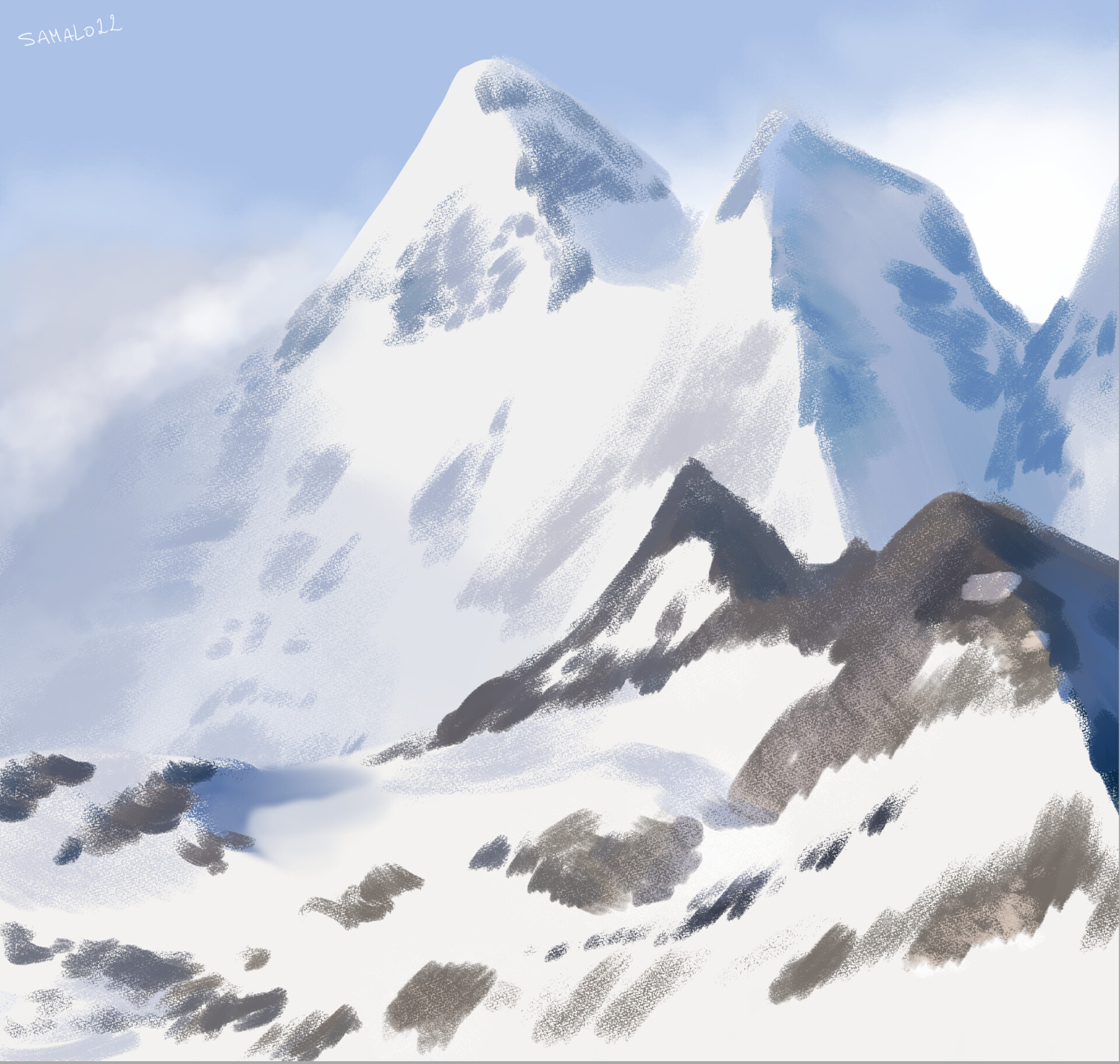 Artstation Snowy Mountains