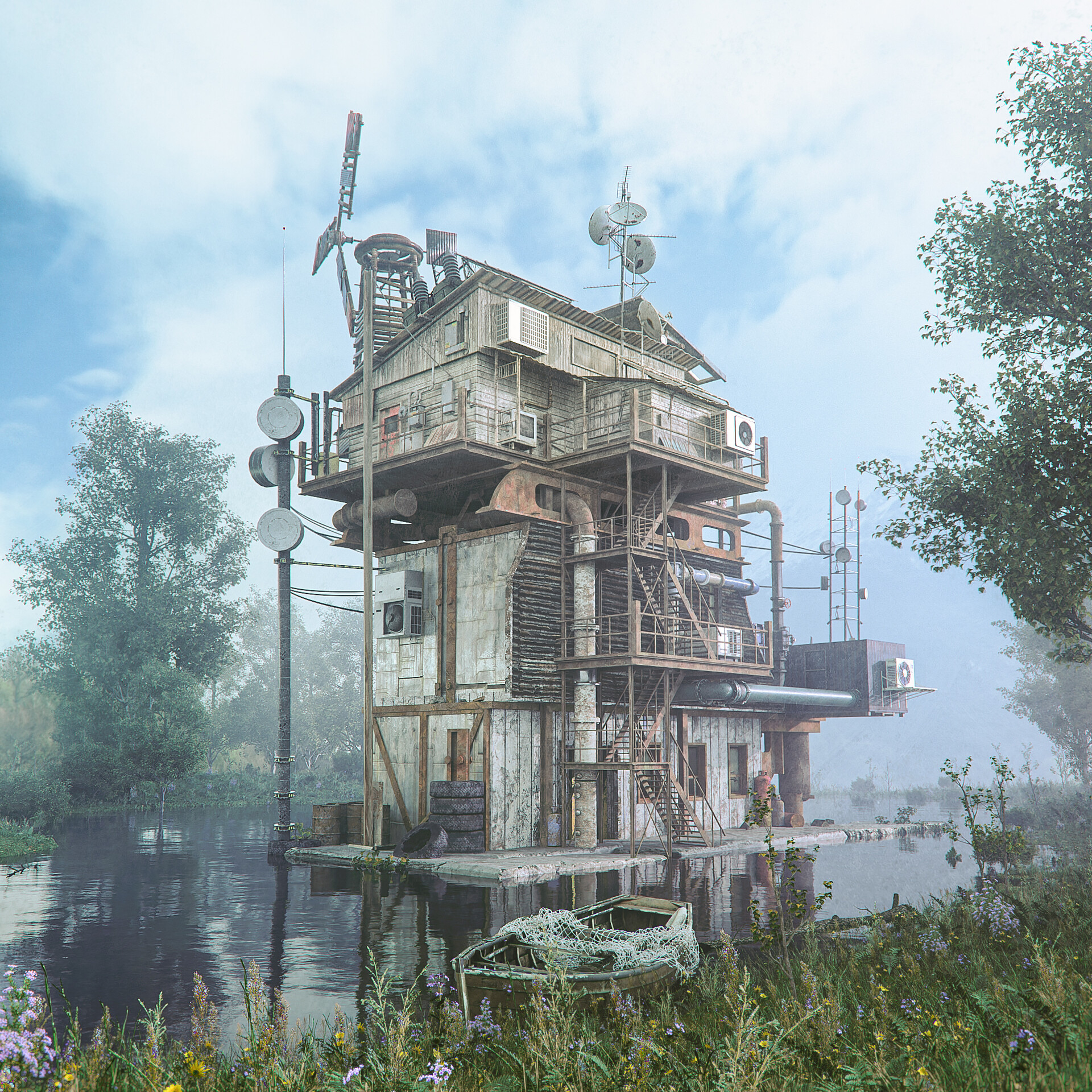 ArtStation River house