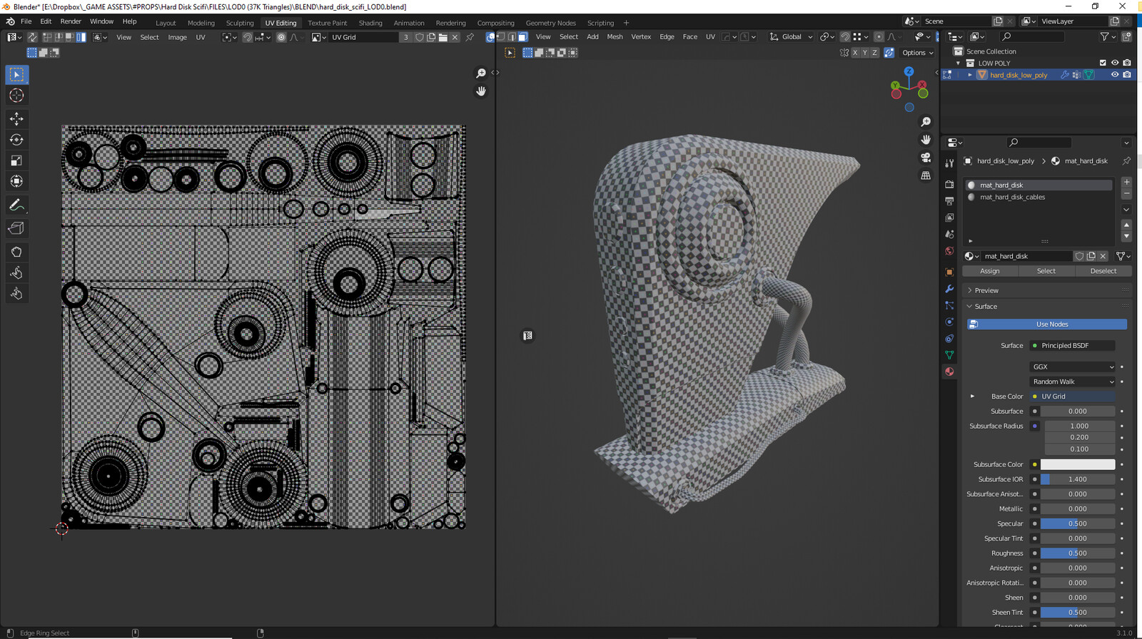 UV Grid and UV Map