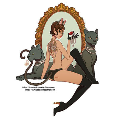 Jessica madorran patreon june 2022 dc fanart catwoman sticker design artstation