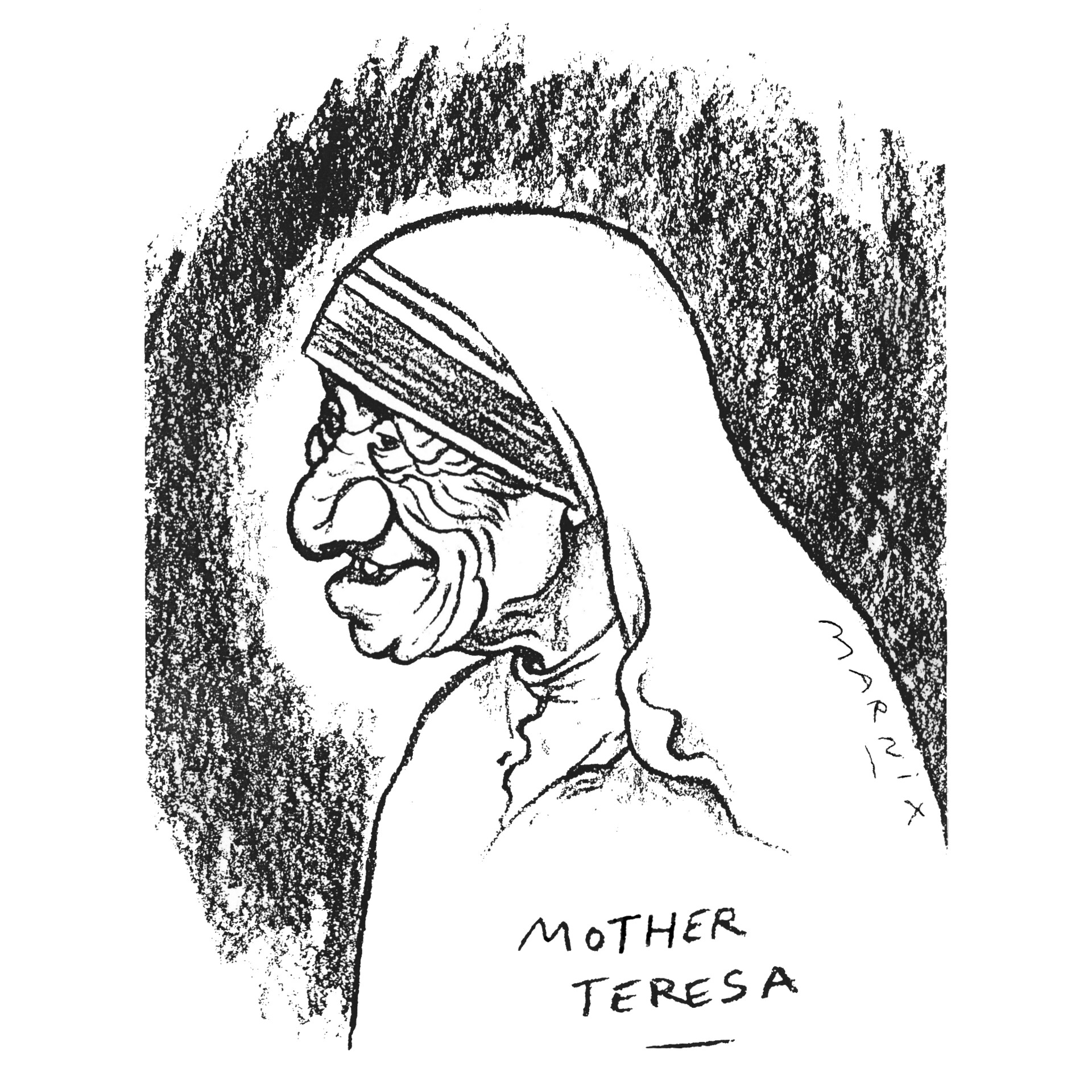 how to draw mother teresa easy line drawing with sketch pen fo beginners  step by step  YouTube