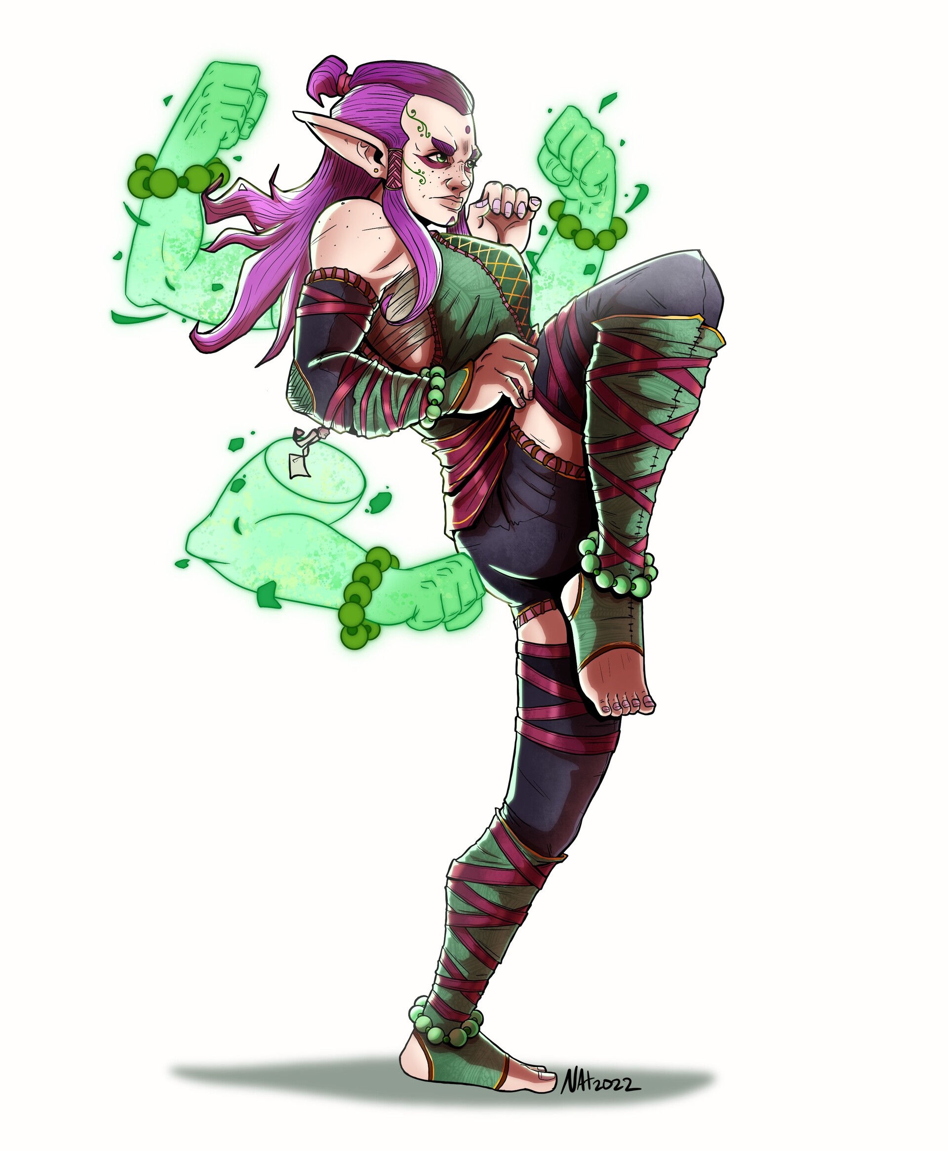 ArtStation DnD Character Design Astral Elf Monk