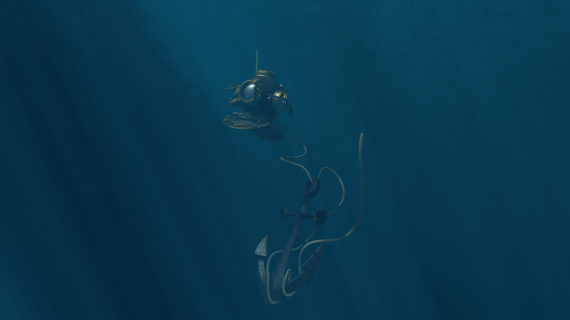 ArtStation - Diving helmet and anchor
