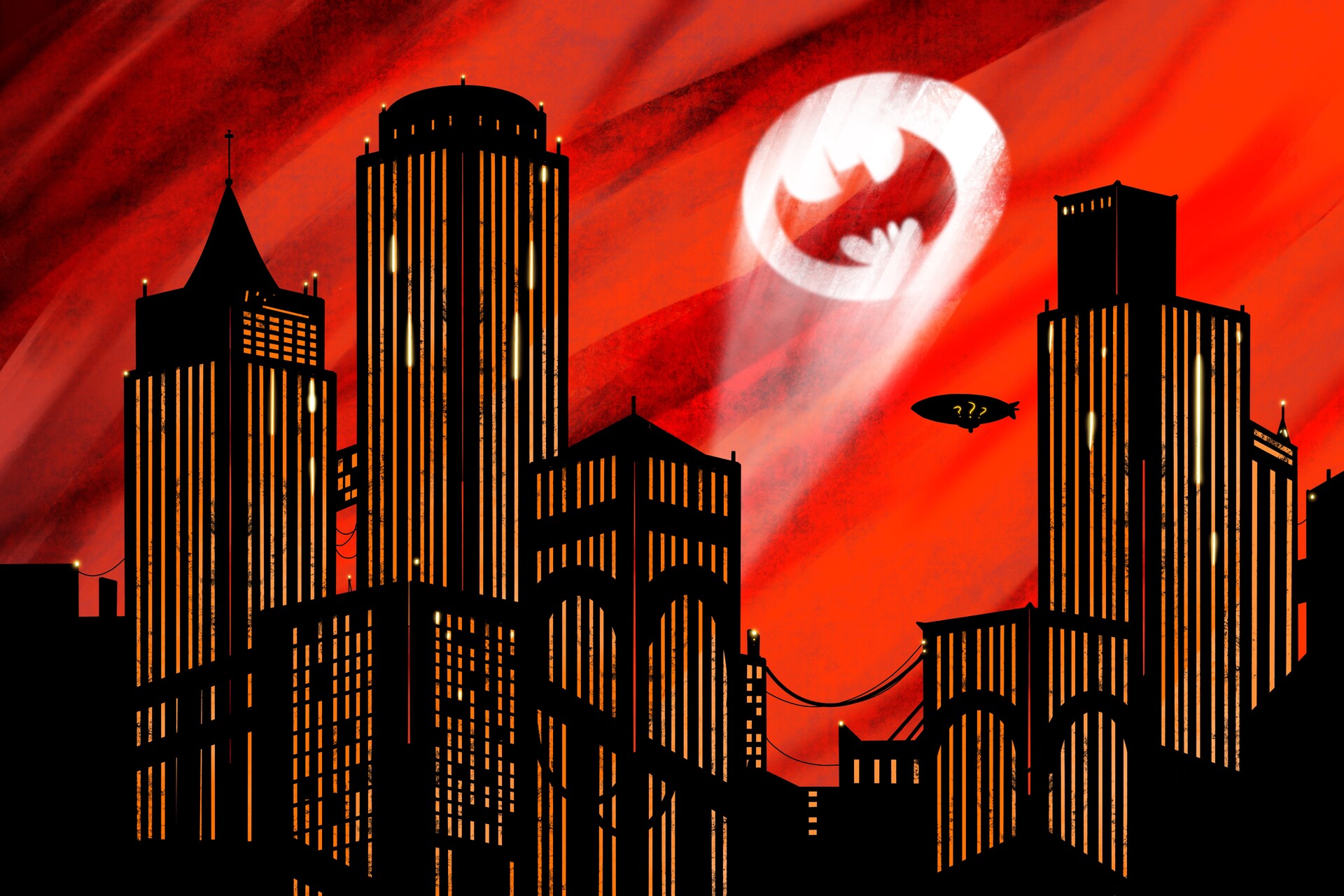 ArtStation Gotham at night