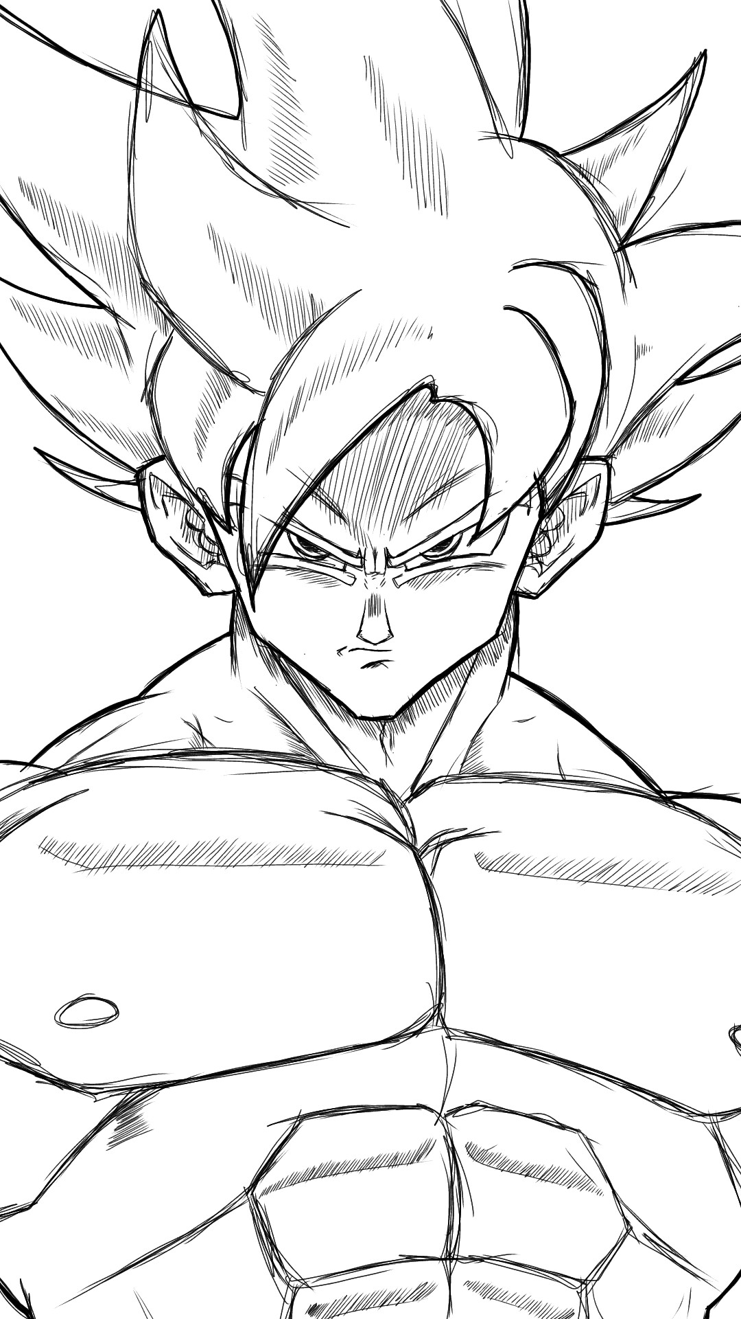 Goku black White Background