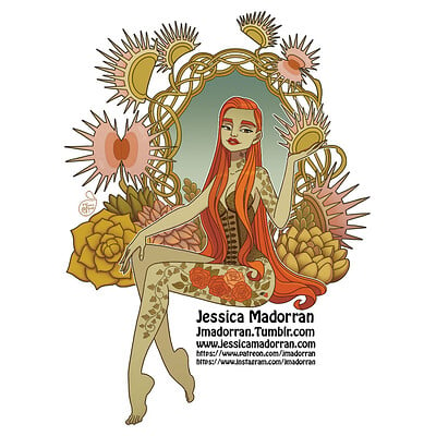 Jessica madorran patreon june 2022 dc fanart poison ivy sticker design artstation 02