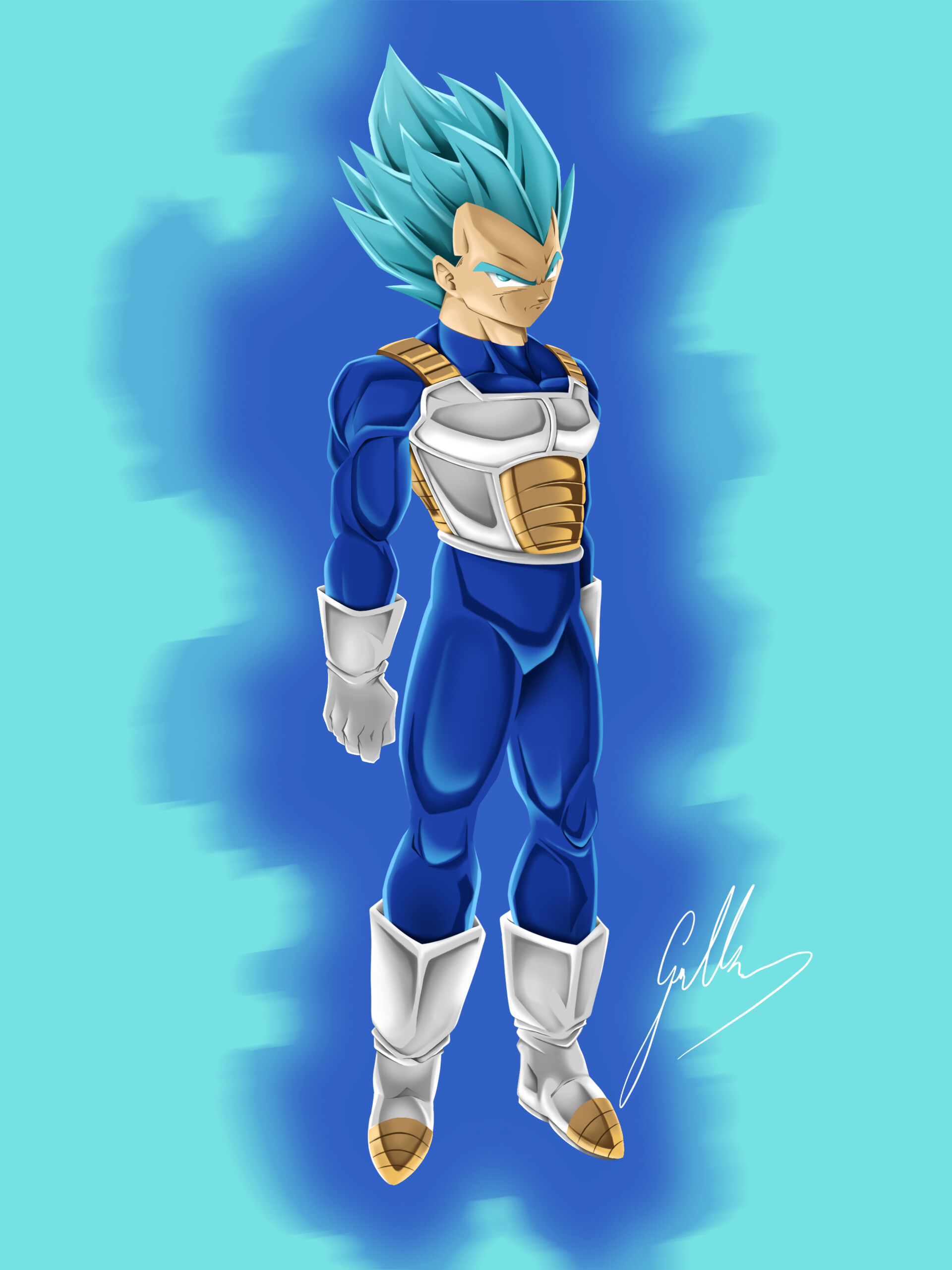 ArtStation - Vegeta Super Saiyajin Blue - Vegeta Super Saiyan Blue