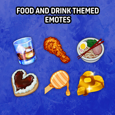 Andiedoesstuff food and drink themed emotes