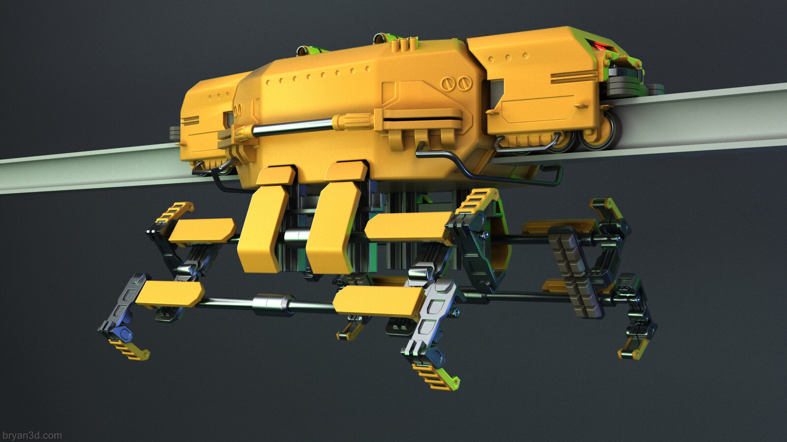 yellow space construction vehicle (SCV)  |    hard surface practice