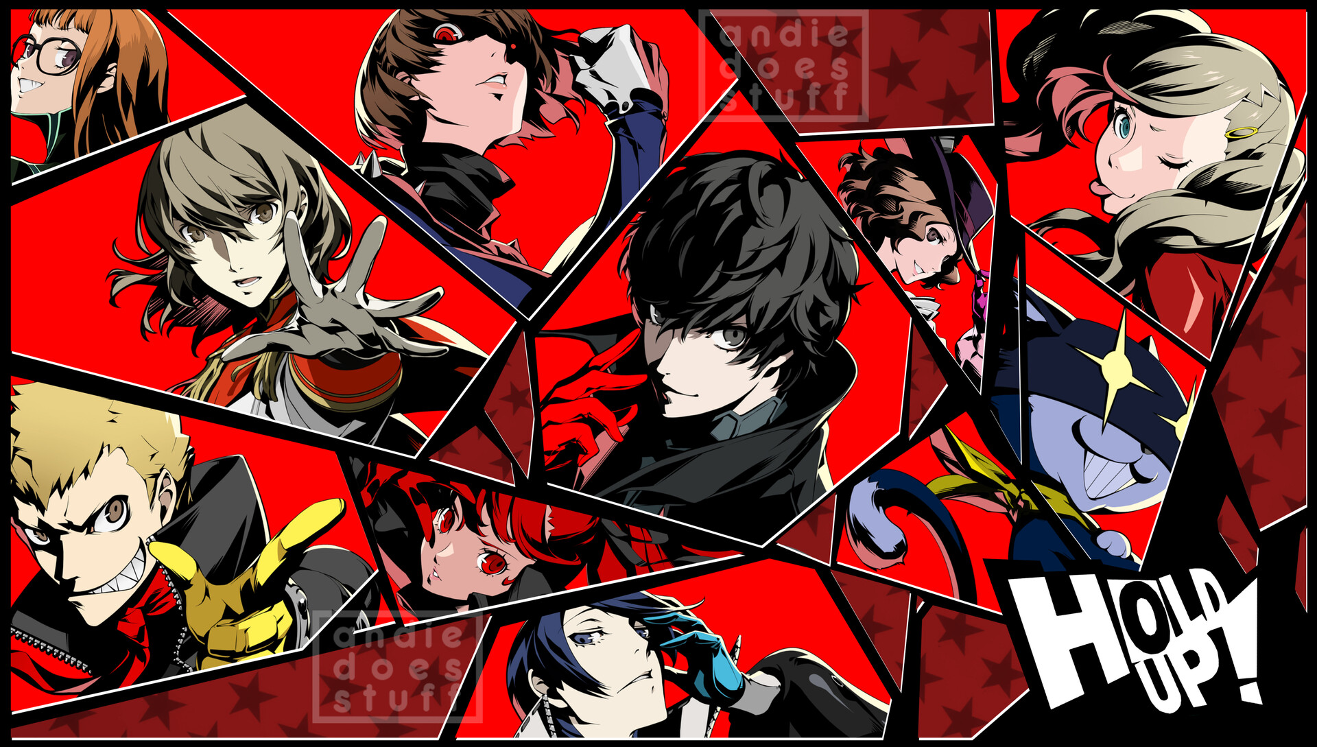 ArtStation Persona 5 Royal quot Hold Up quot Shattered Glass Group Collage