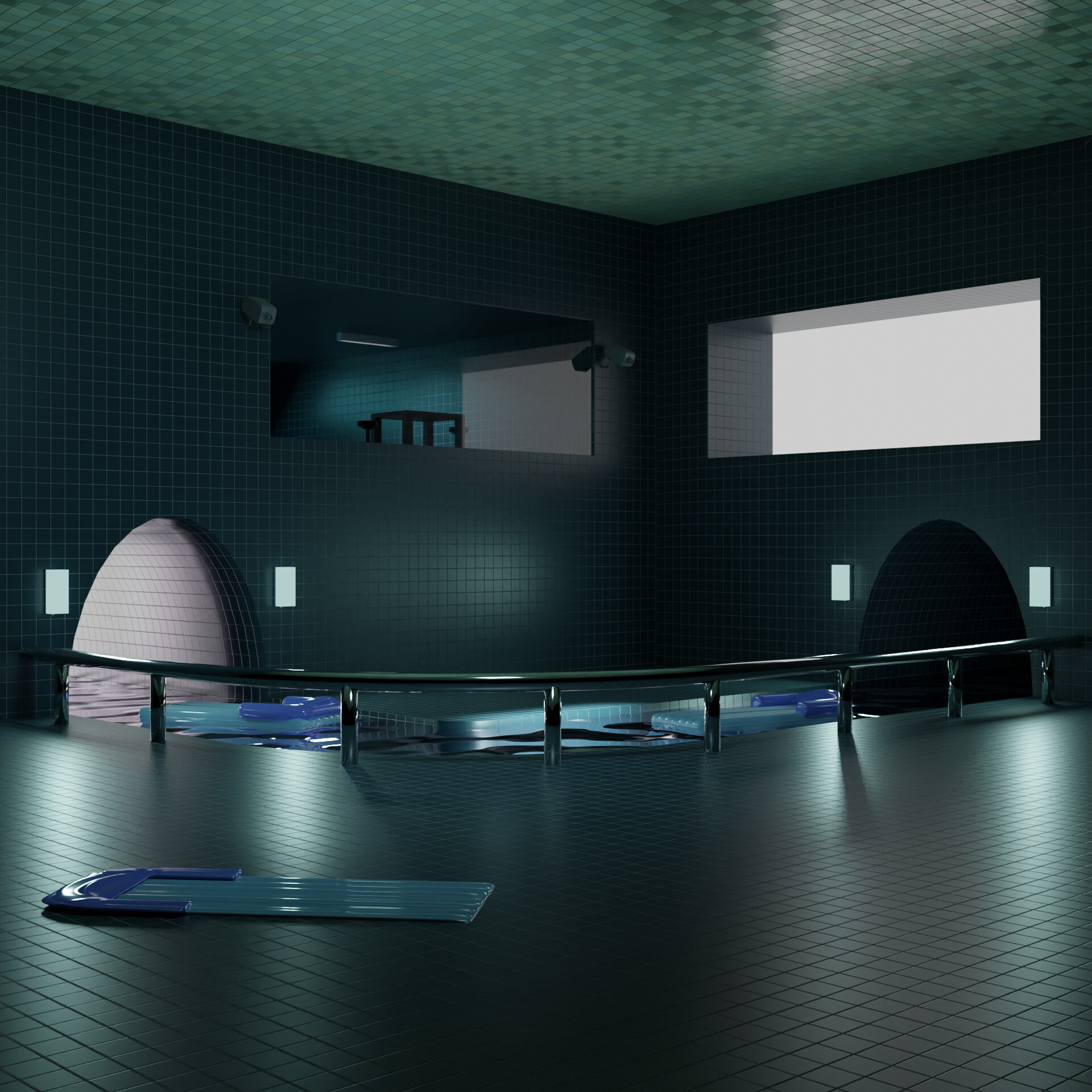 ArtStation - LIMINAL SPACES - Level -33.1, The Poolrooms part of The  Backrooms.