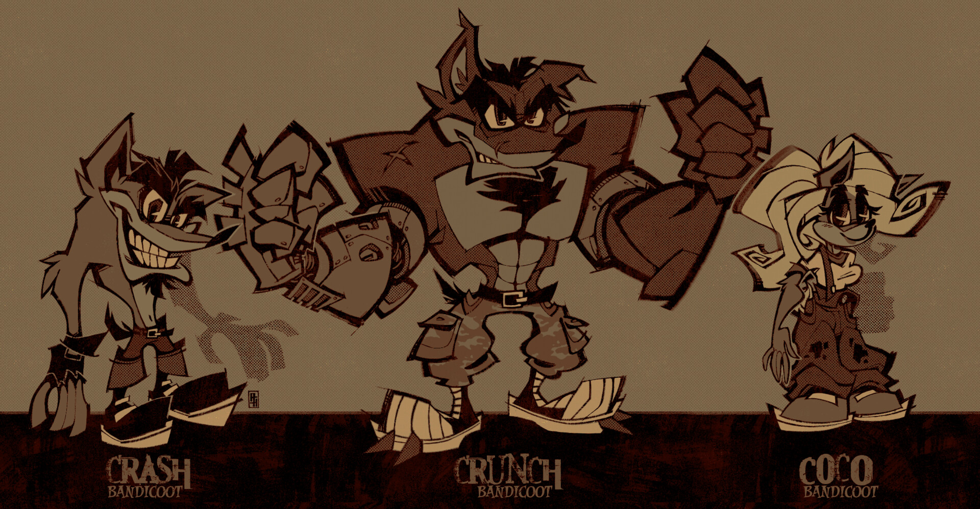 Artstation Crash Bandicoot Character Bash 1