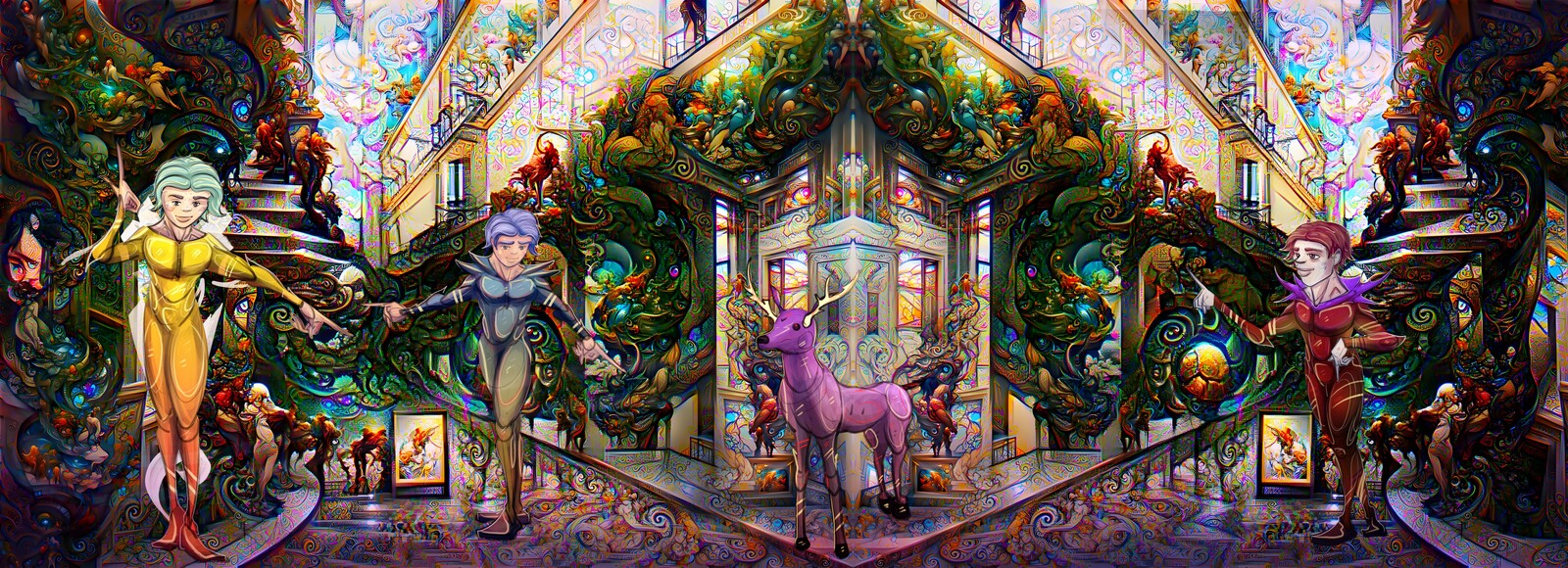 A psychedelic walk through Paris [on the road in a deep dream] finding way to crystal palace