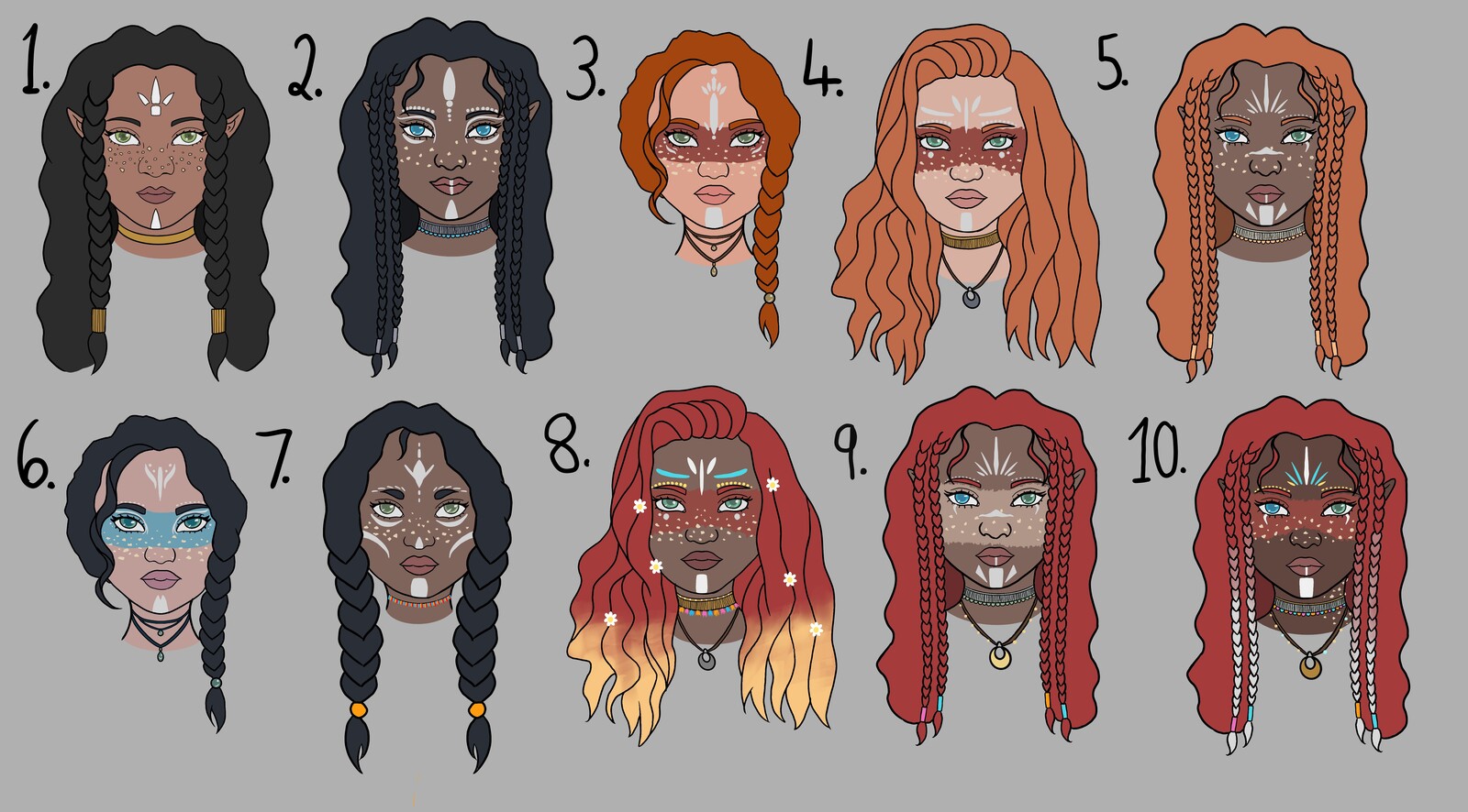Hair sketches