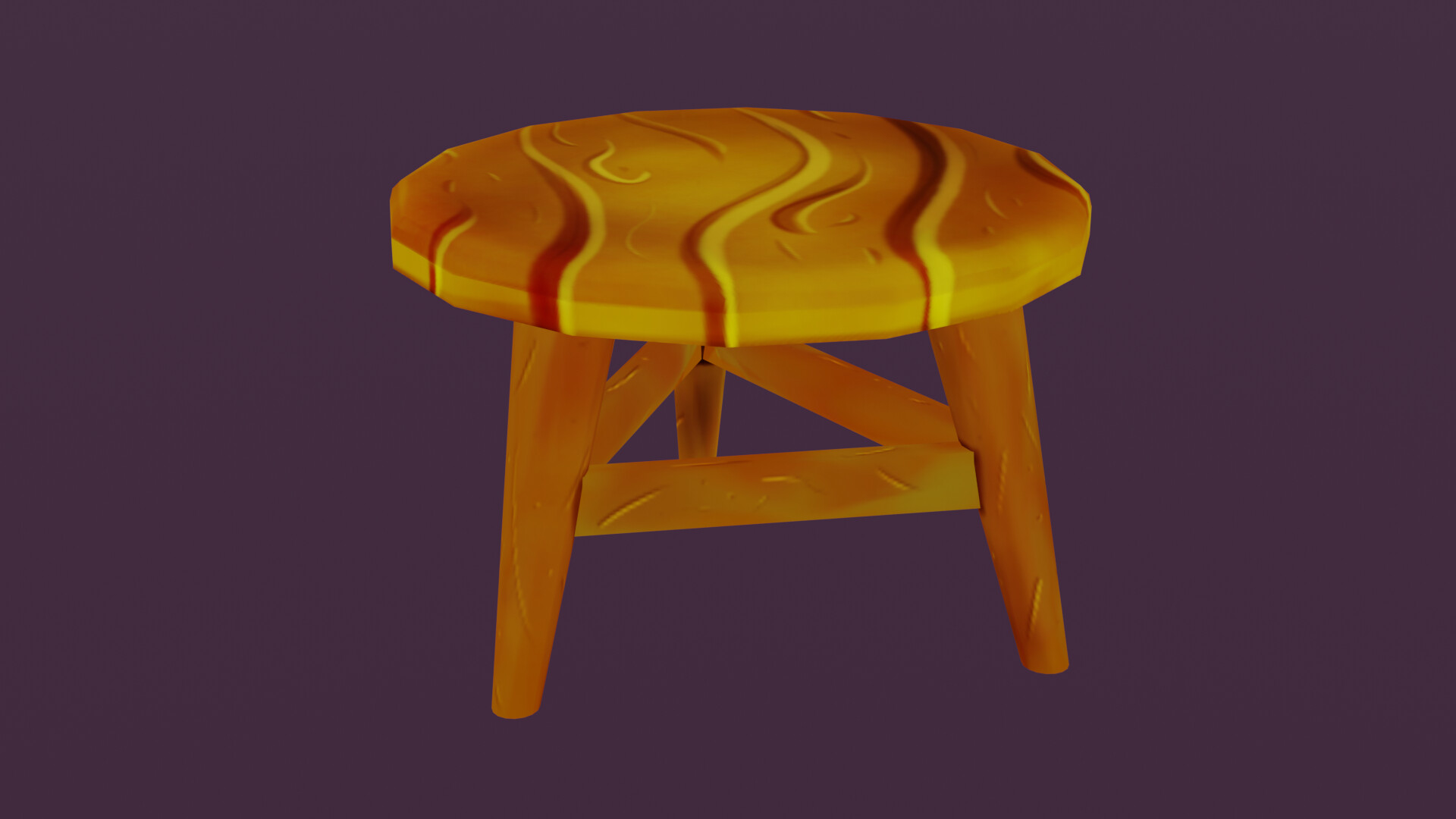 ArtStation Low Poly Stool Game Asset