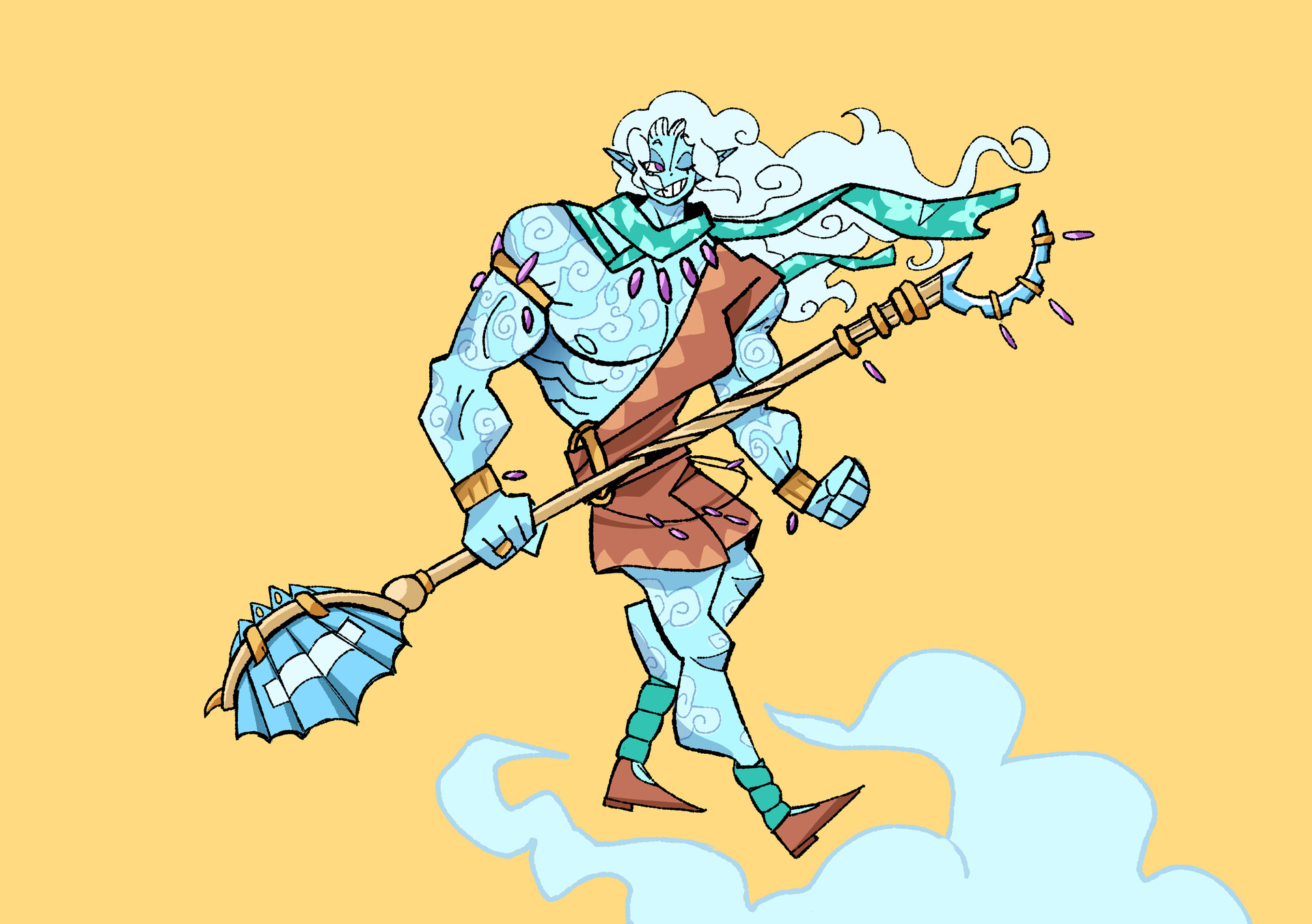 4. Air Genasi with Blue Hair: A Rare and Powerful Combination - wide 4