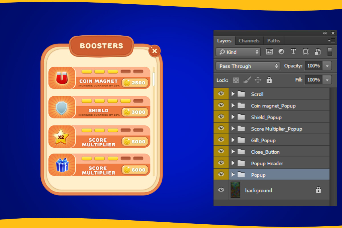 2D Mobile UI - Casual Game I GUI Kit