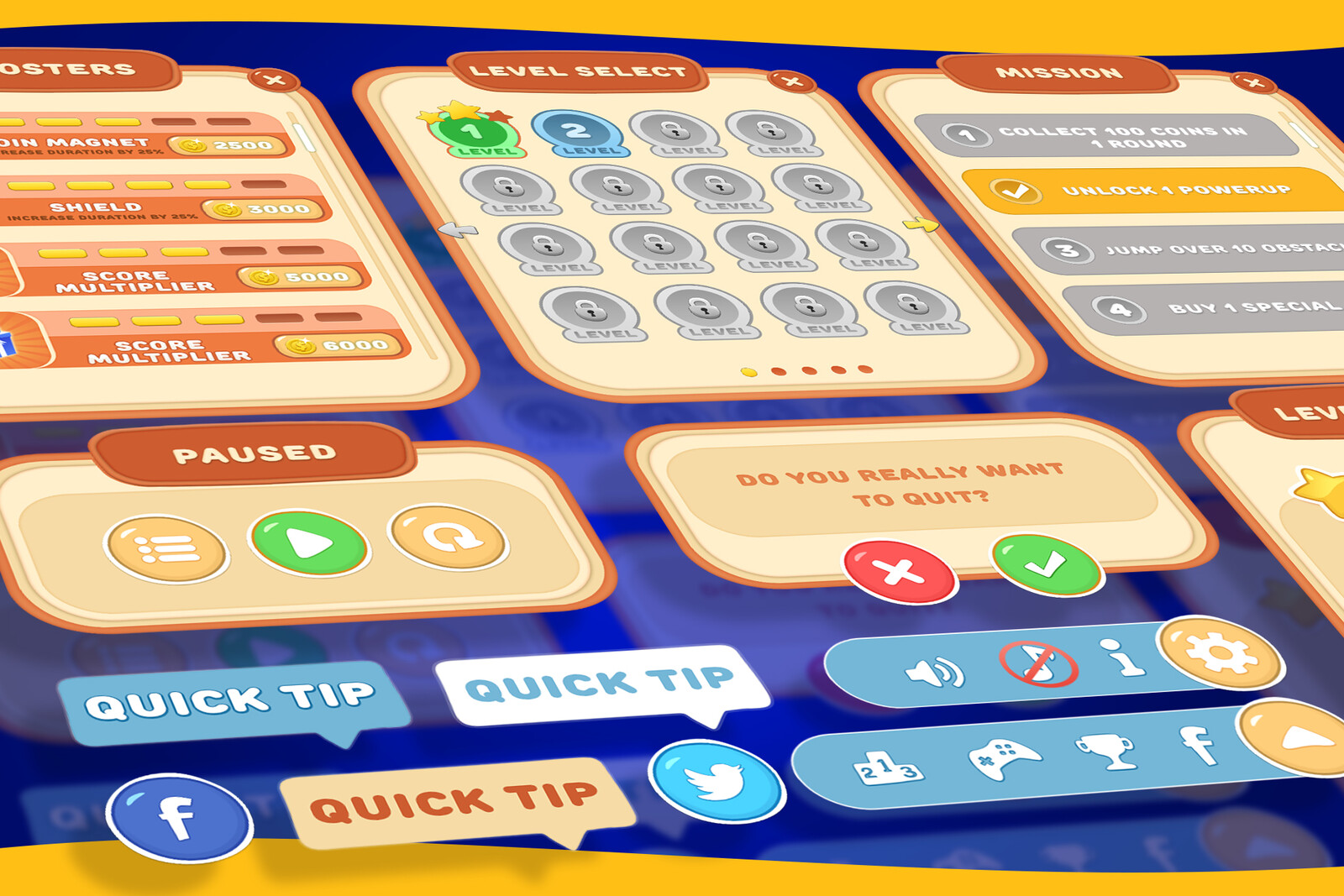 2D Mobile UI - Casual Game I GUI Kit