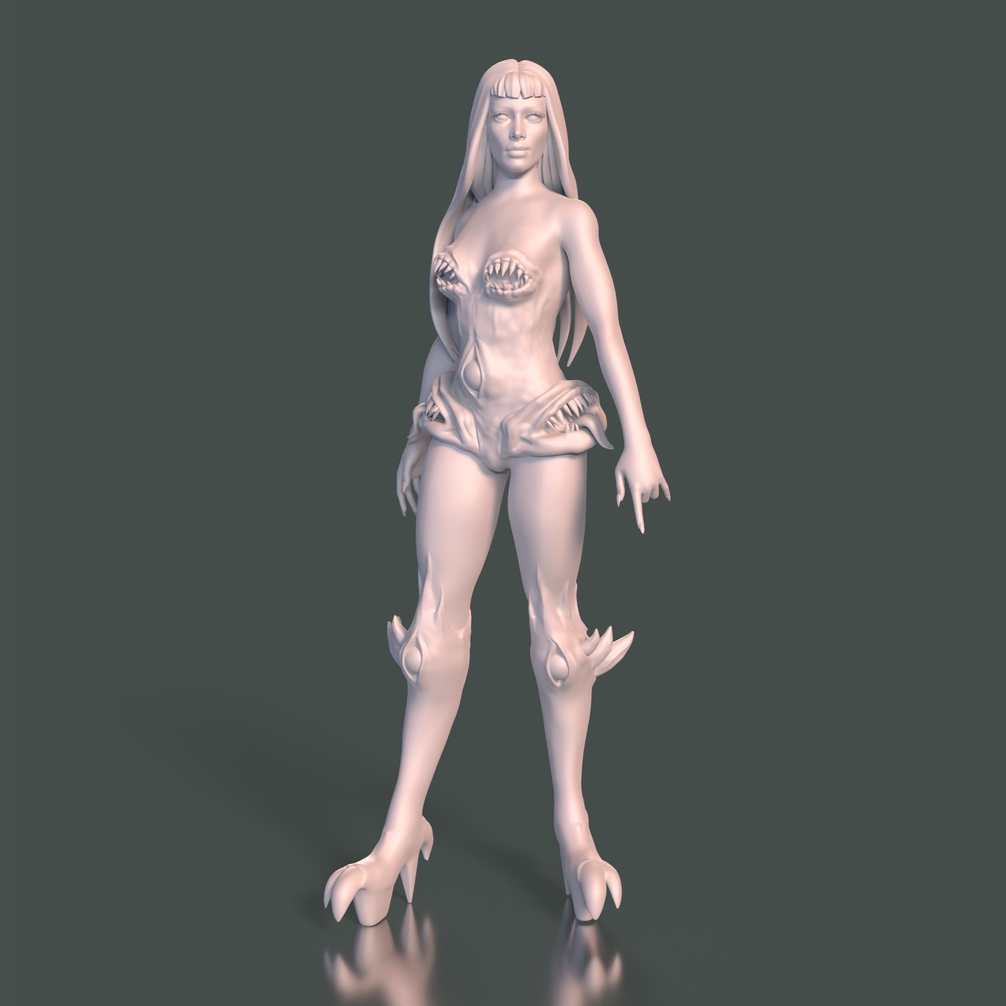 A render with no texture maps, just a default material