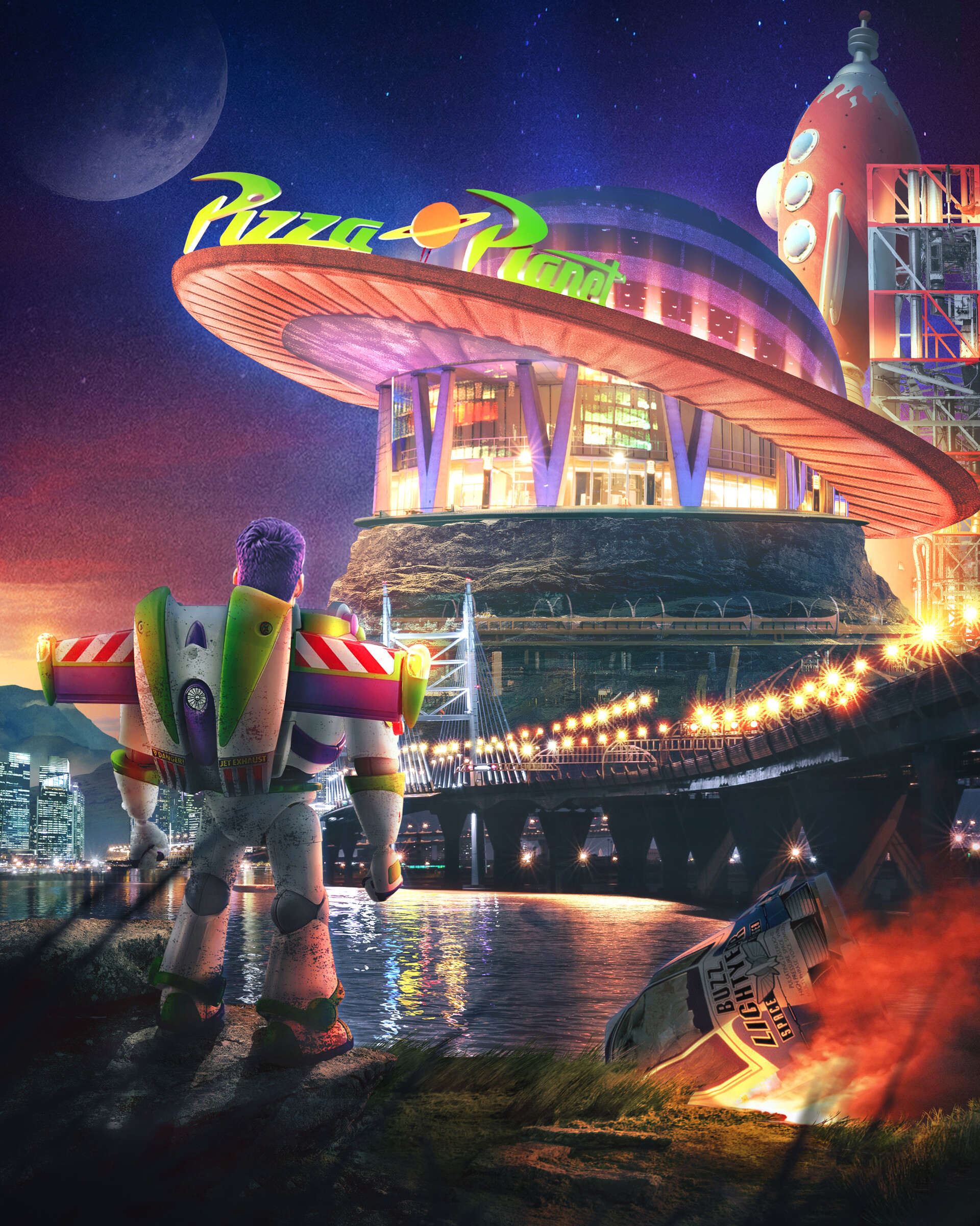 ArtStation Buzz Lightyear and Pizza Planet