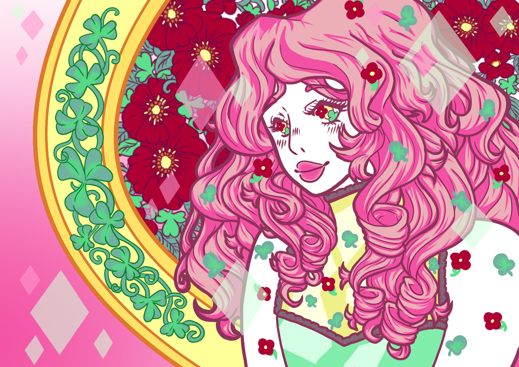 ArtStation - Pink Clover Girl