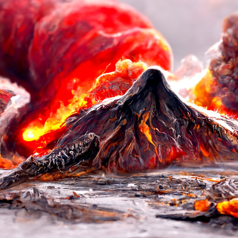 ArtStation - Ai Generated-MattePainting : volcano N047🌋