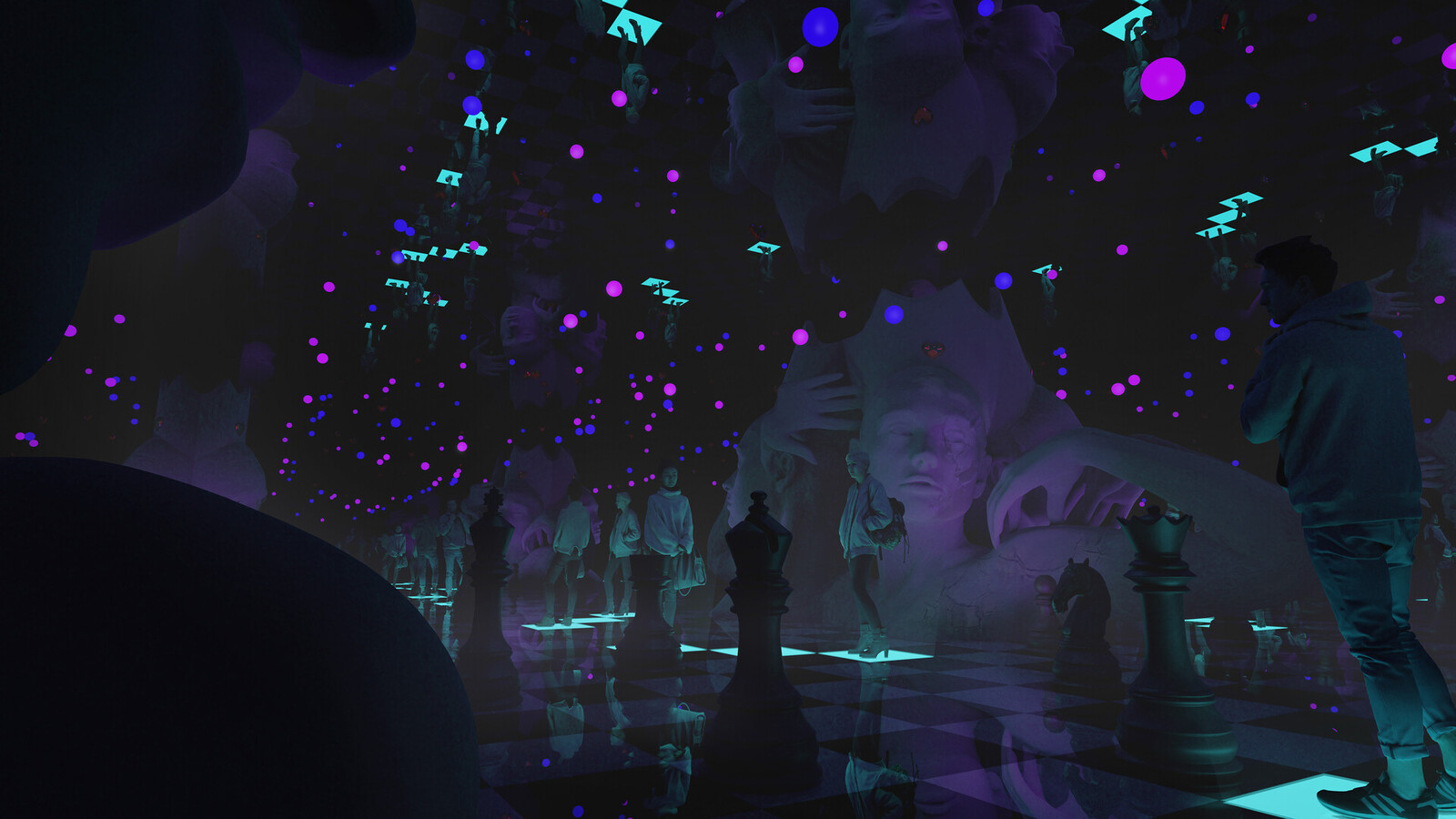Red Queen Mirror room concept