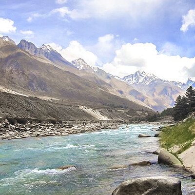 Akshath rao moutain river view